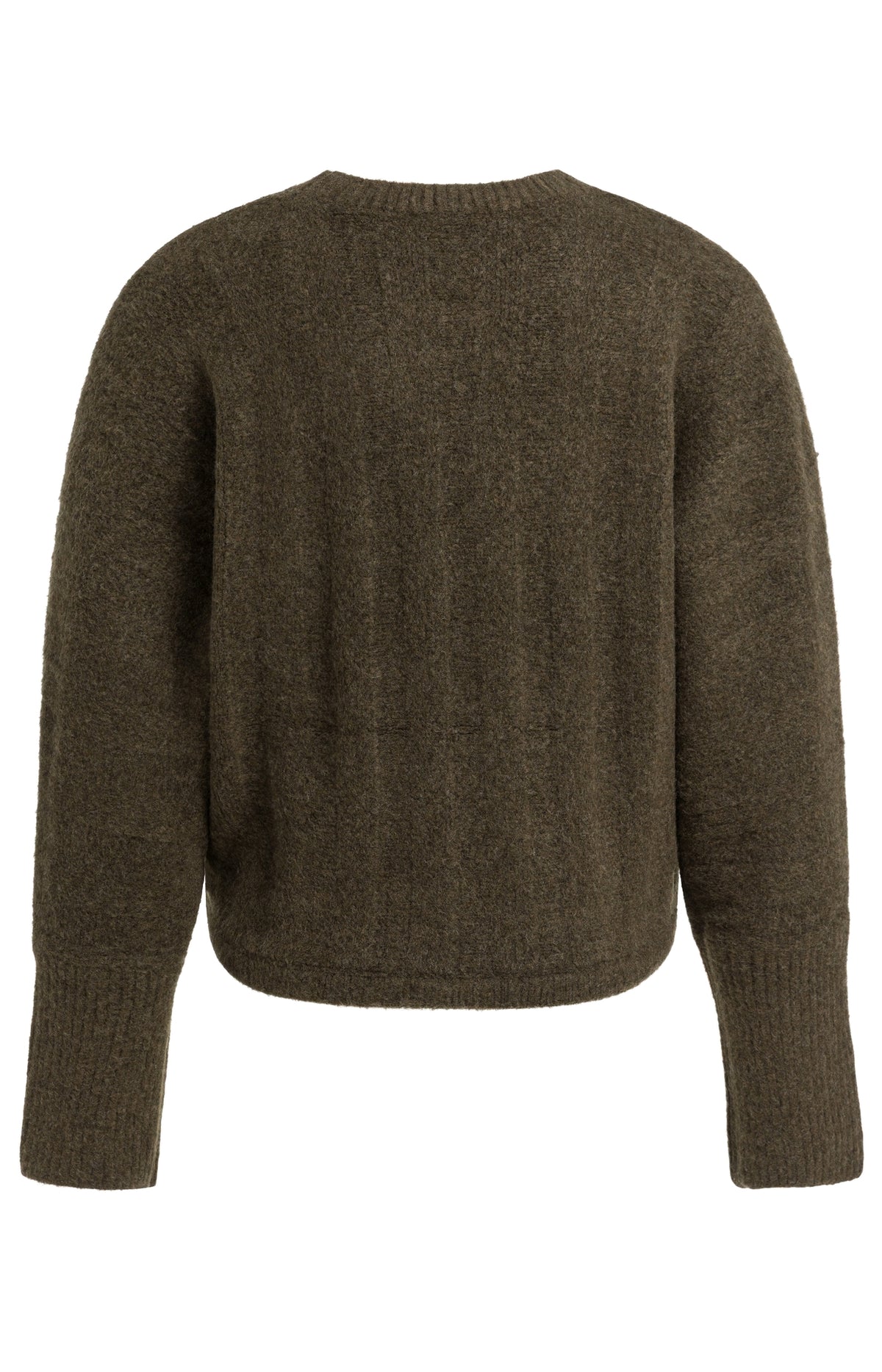 YAYA Trui Met Vleermuismouwen En Trekkoord Black/Brown
