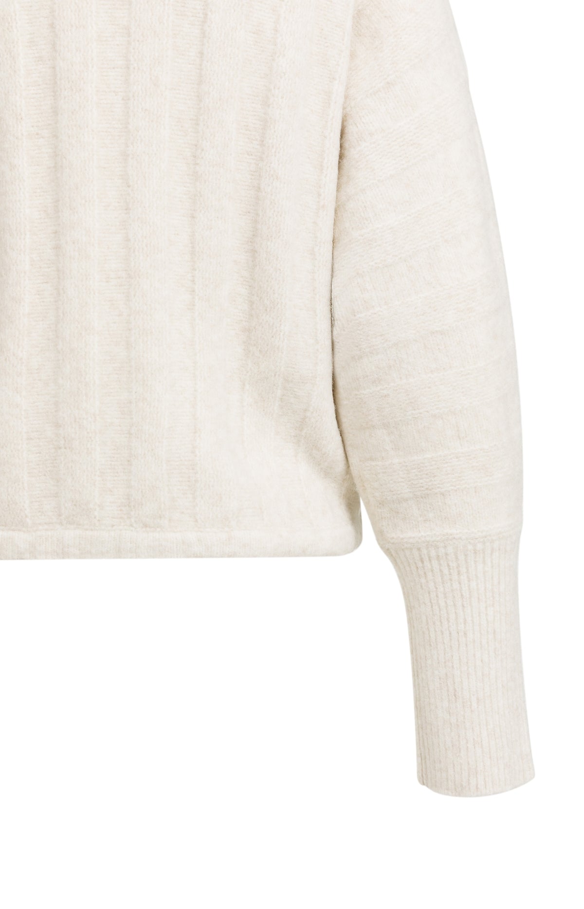 YAYA Trui Met Vleermuismouwen En Trekkoord Off White
