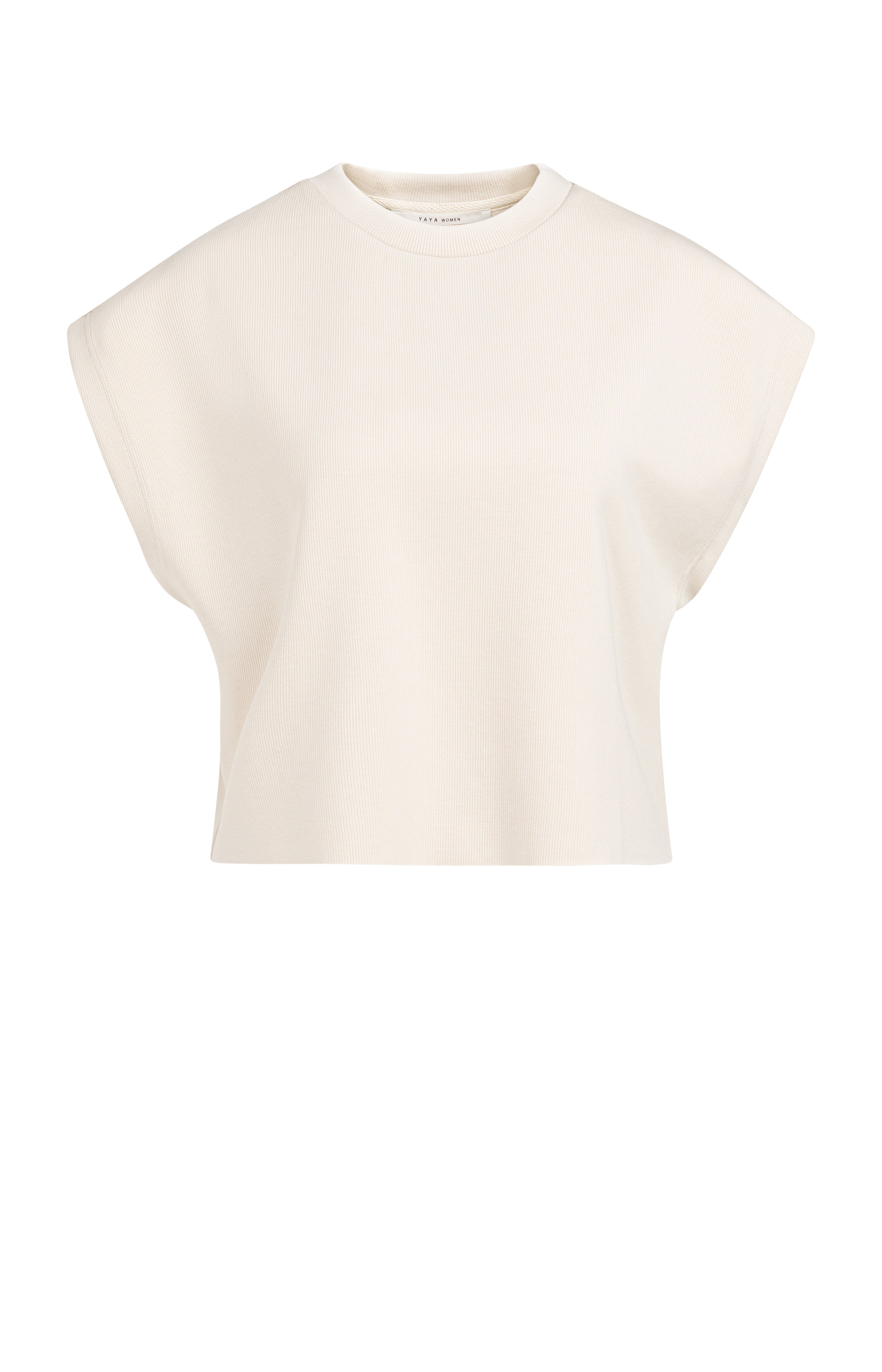 Yaya Sleevess Boxy Creme