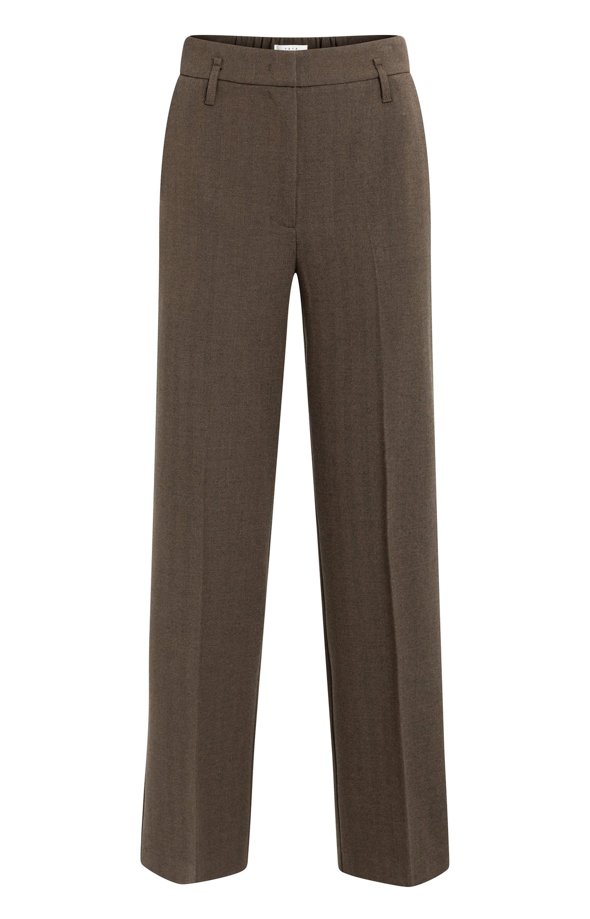 YAYA Geweven Broek Cocoa Brown