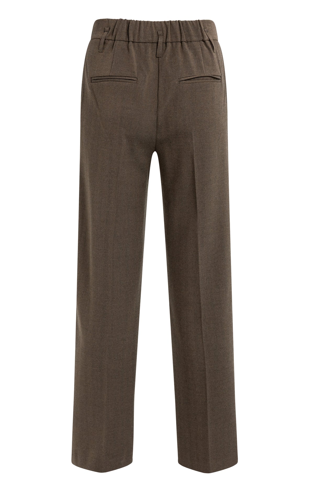YAYA Geweven Broek Cocoa Brown