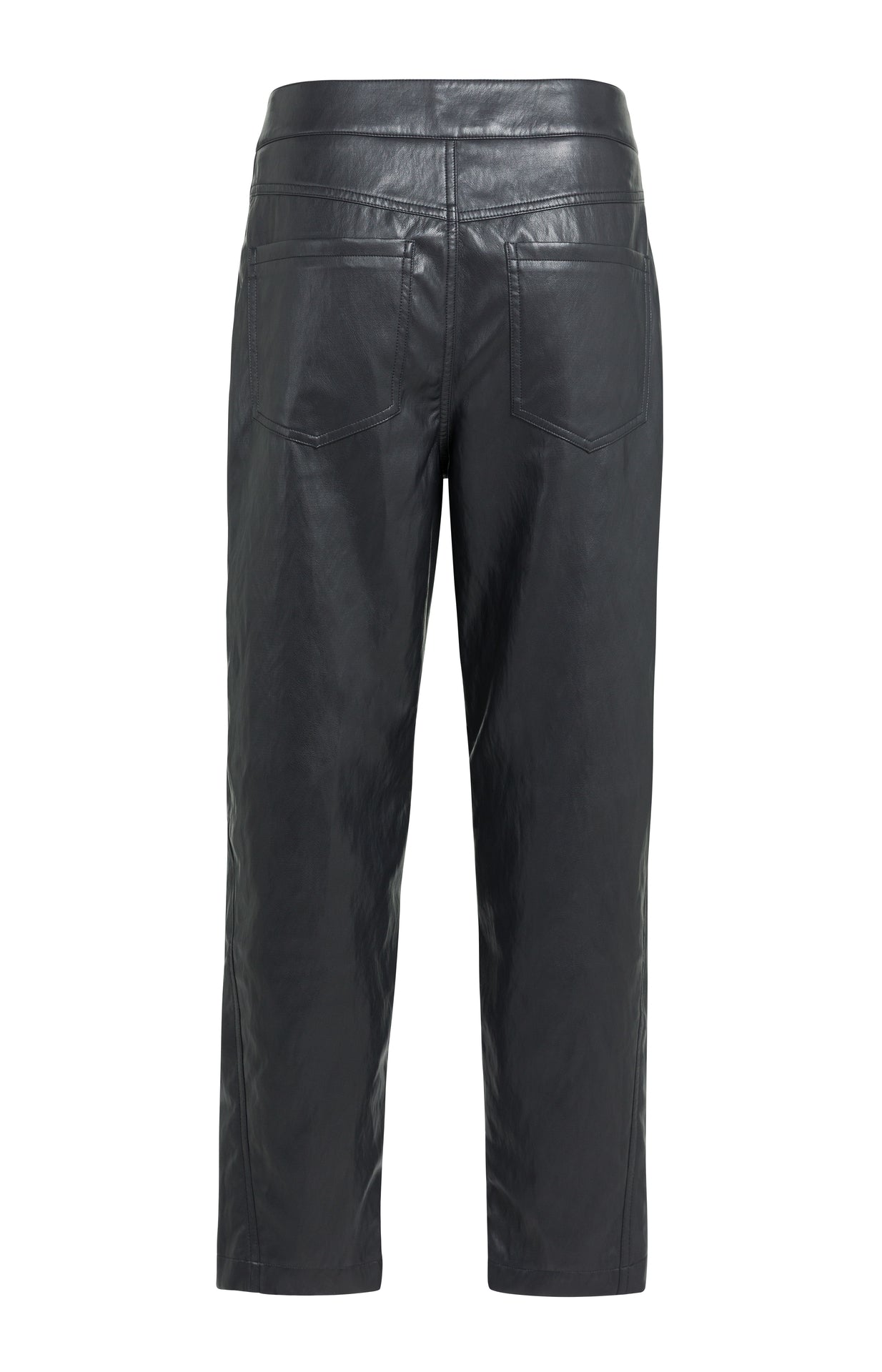 YAYA Kunstleren Broek Met Wortelmodel Hole Black