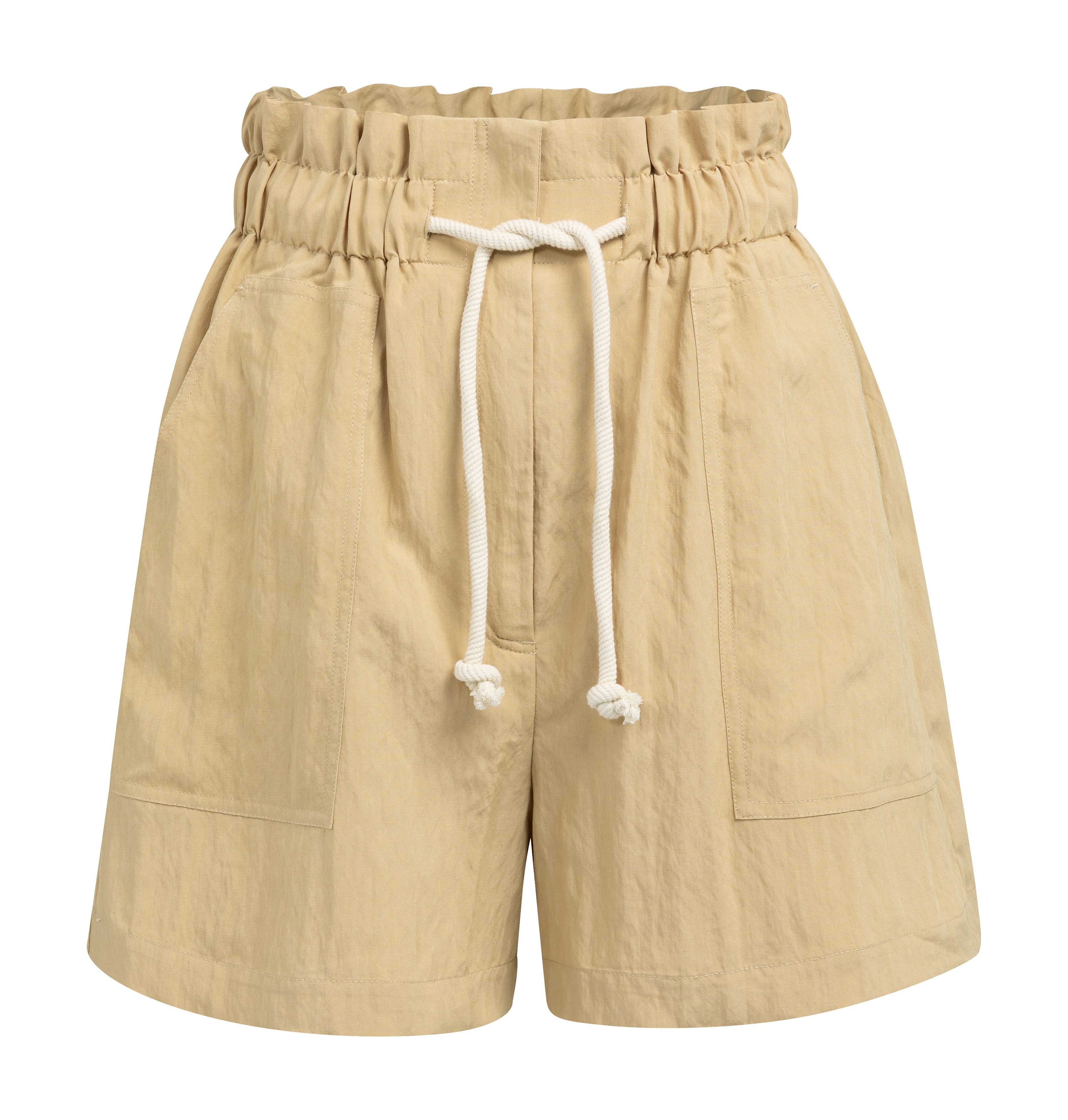 YAYA Bermuda Met Paperbag Taille En Cargozakken Safari Brown