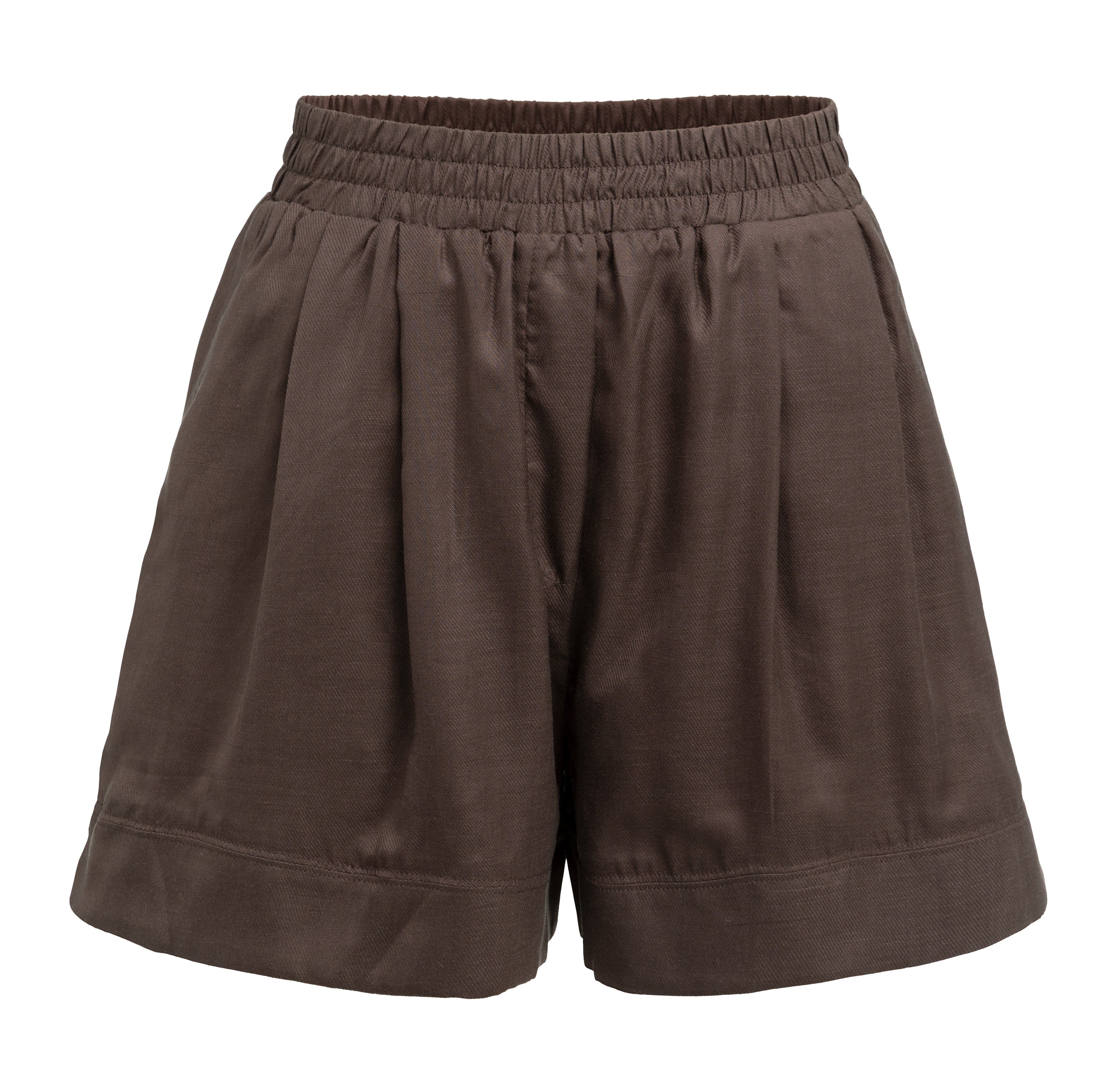 YAYA Geweven Short Met Zoomdetail Aubergine Purple