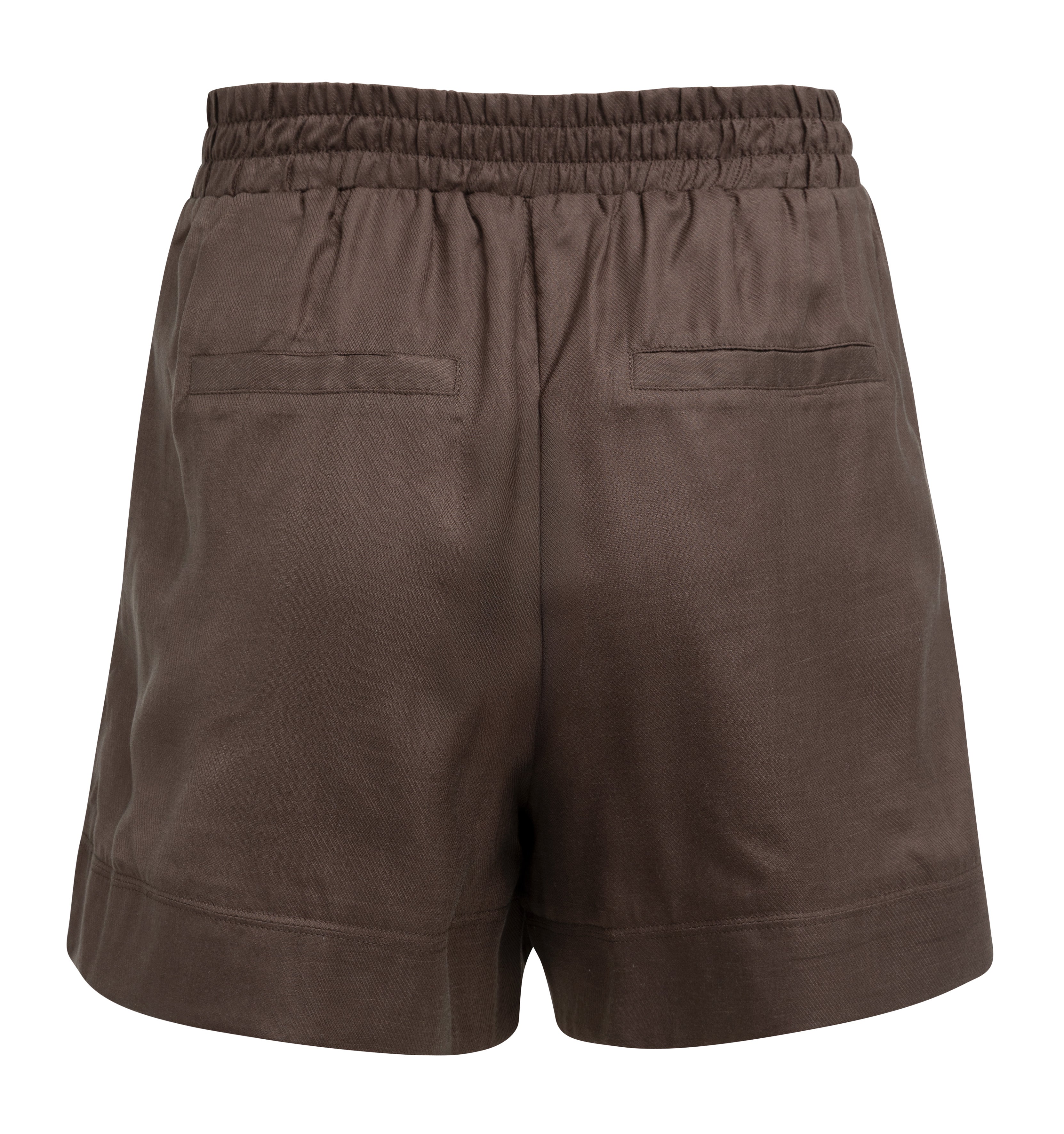 YAYA Geweven Short Met Zoomdetail Aubergine Purple