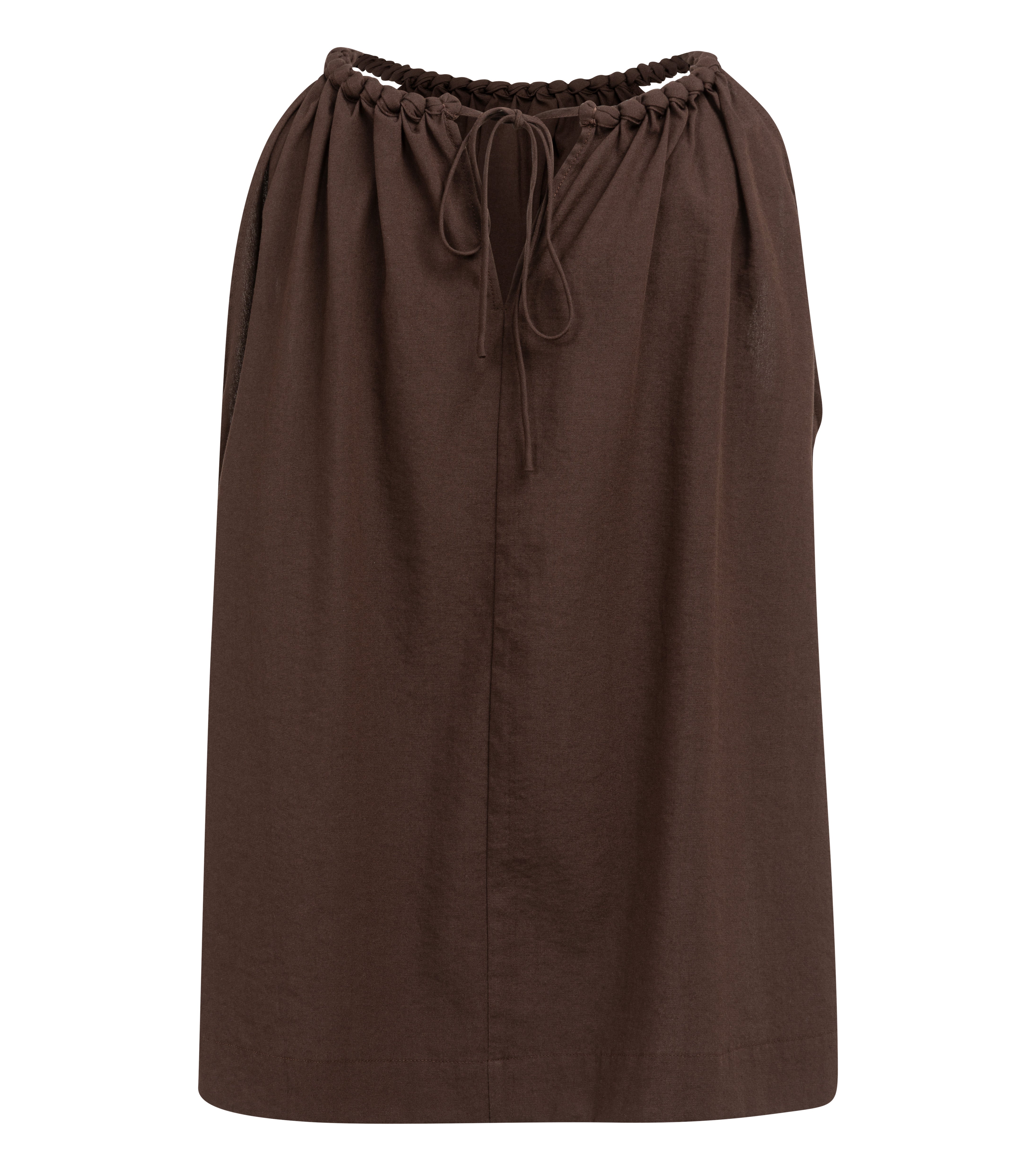 YAYA Haltertop Met Gevlochten Halslijn Aubergine Purple