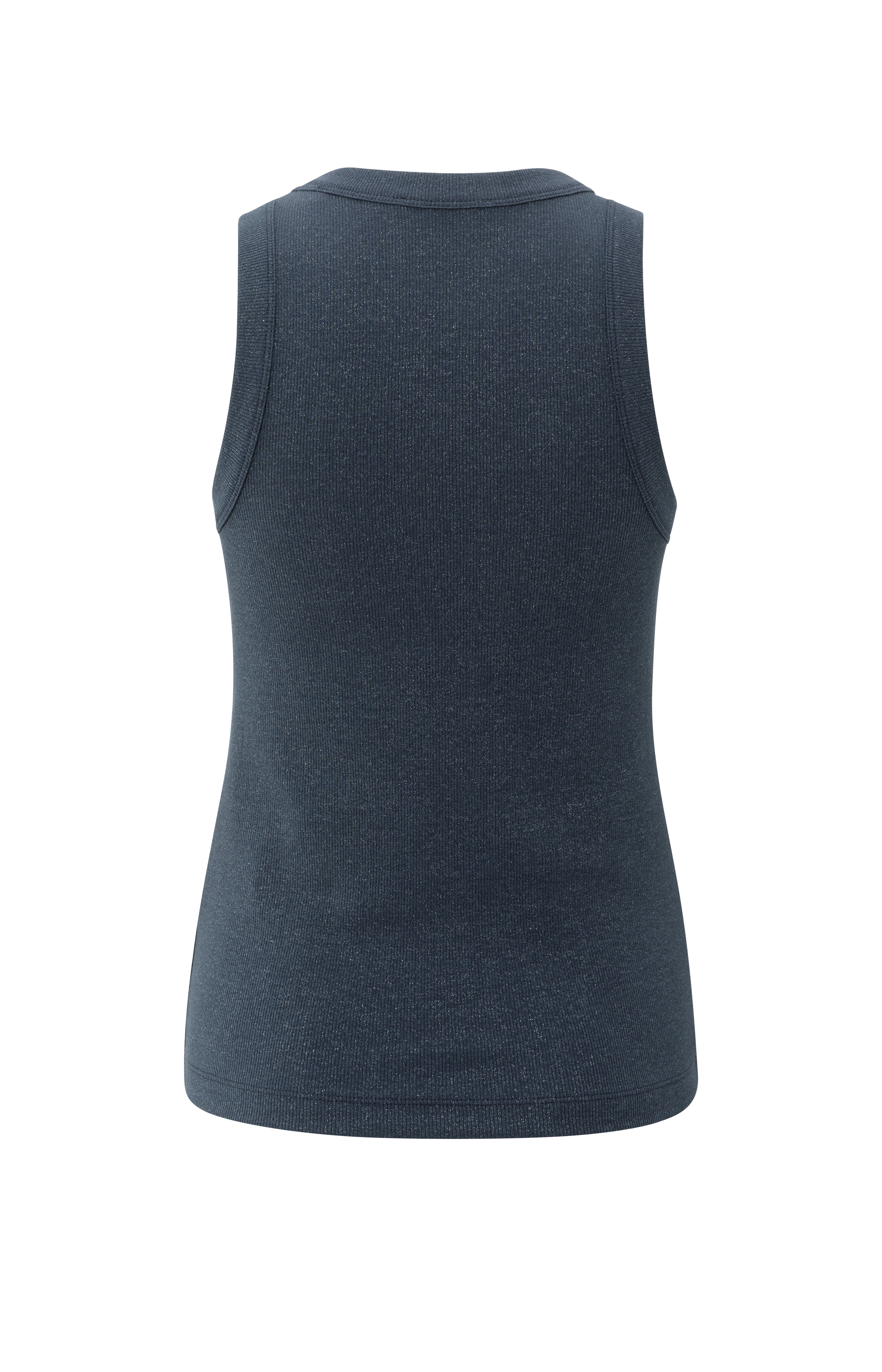 Ribgebreid Singlet Lichte Glans YAYA Inkwell Blue