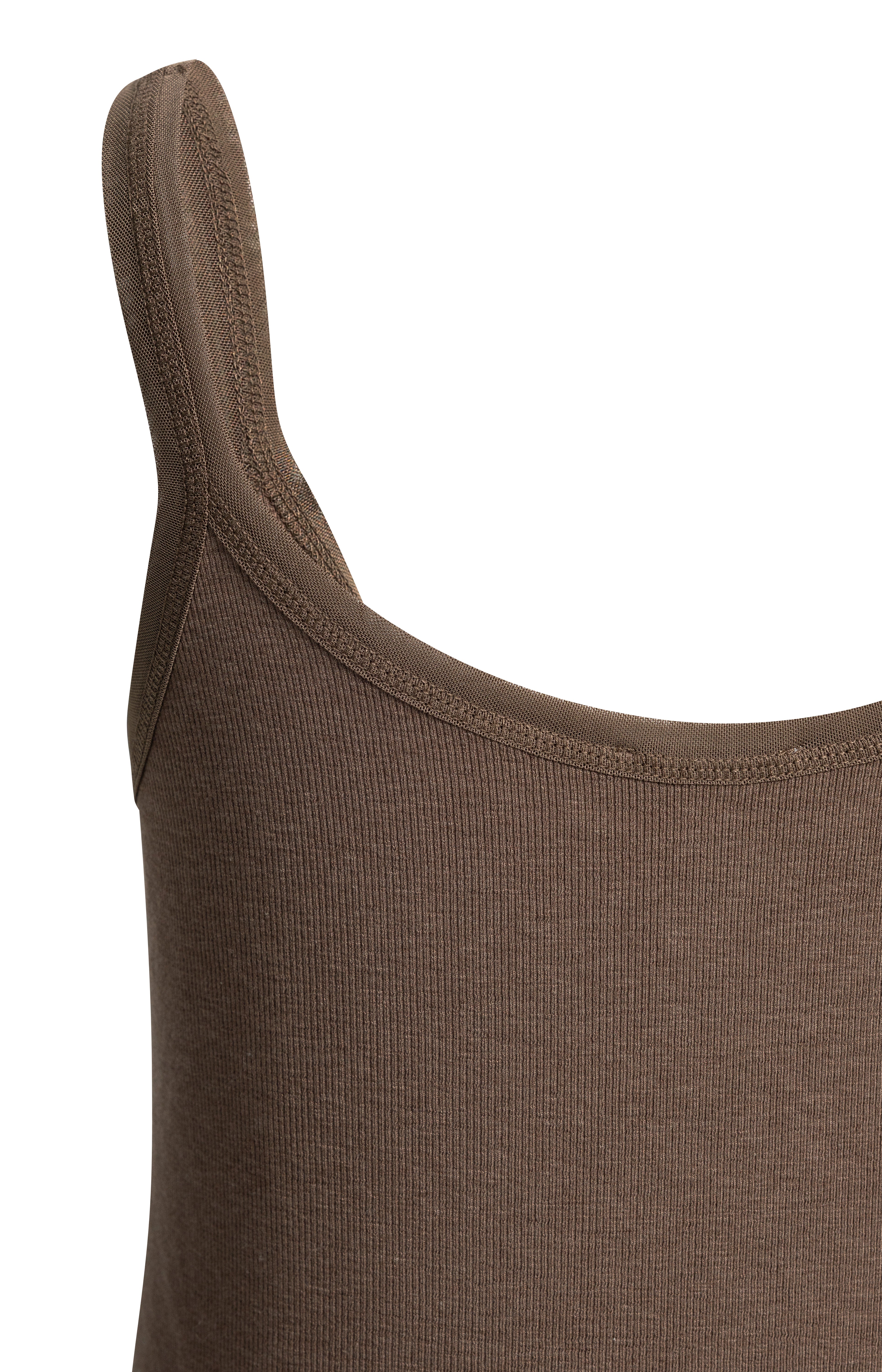 Yaya Singlet With Mesh Brown