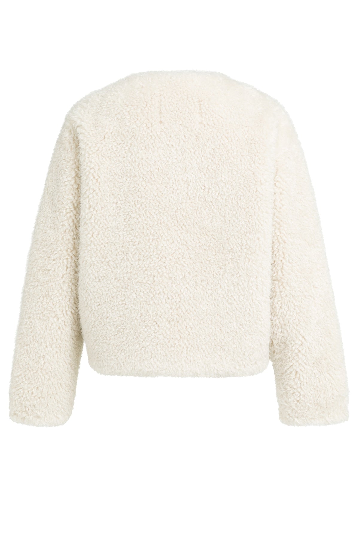 YAYA Korte Oversized Jas Imitatiebon Sand Beige