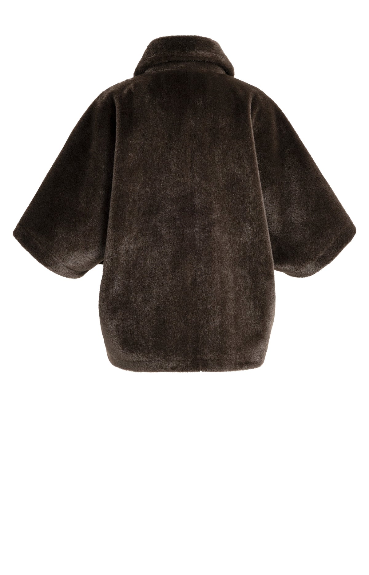 YAYA Oversized Omkeerbare Jas Van Imitatiebont Brown