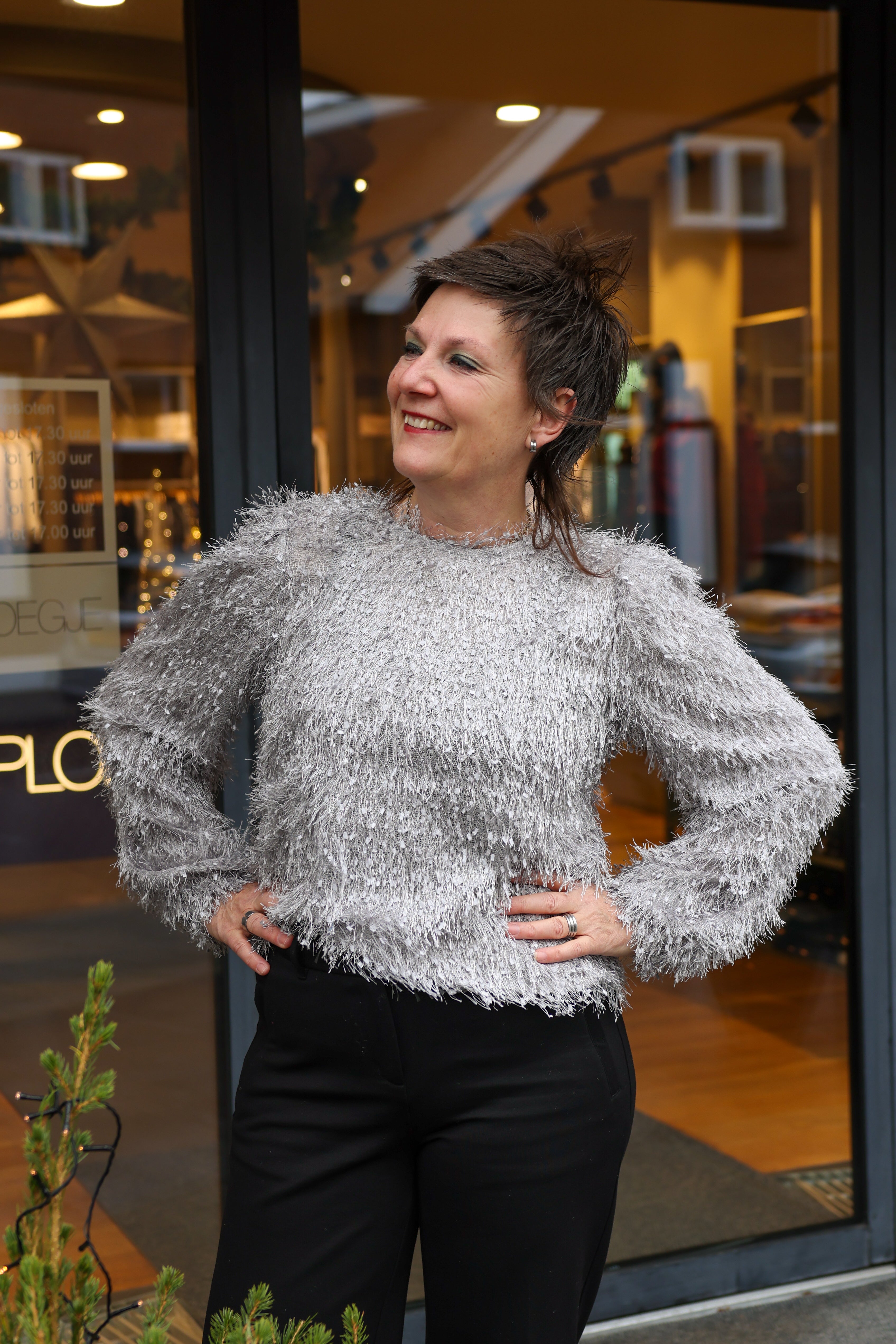 Azzurro Feestelijke Top Zilver