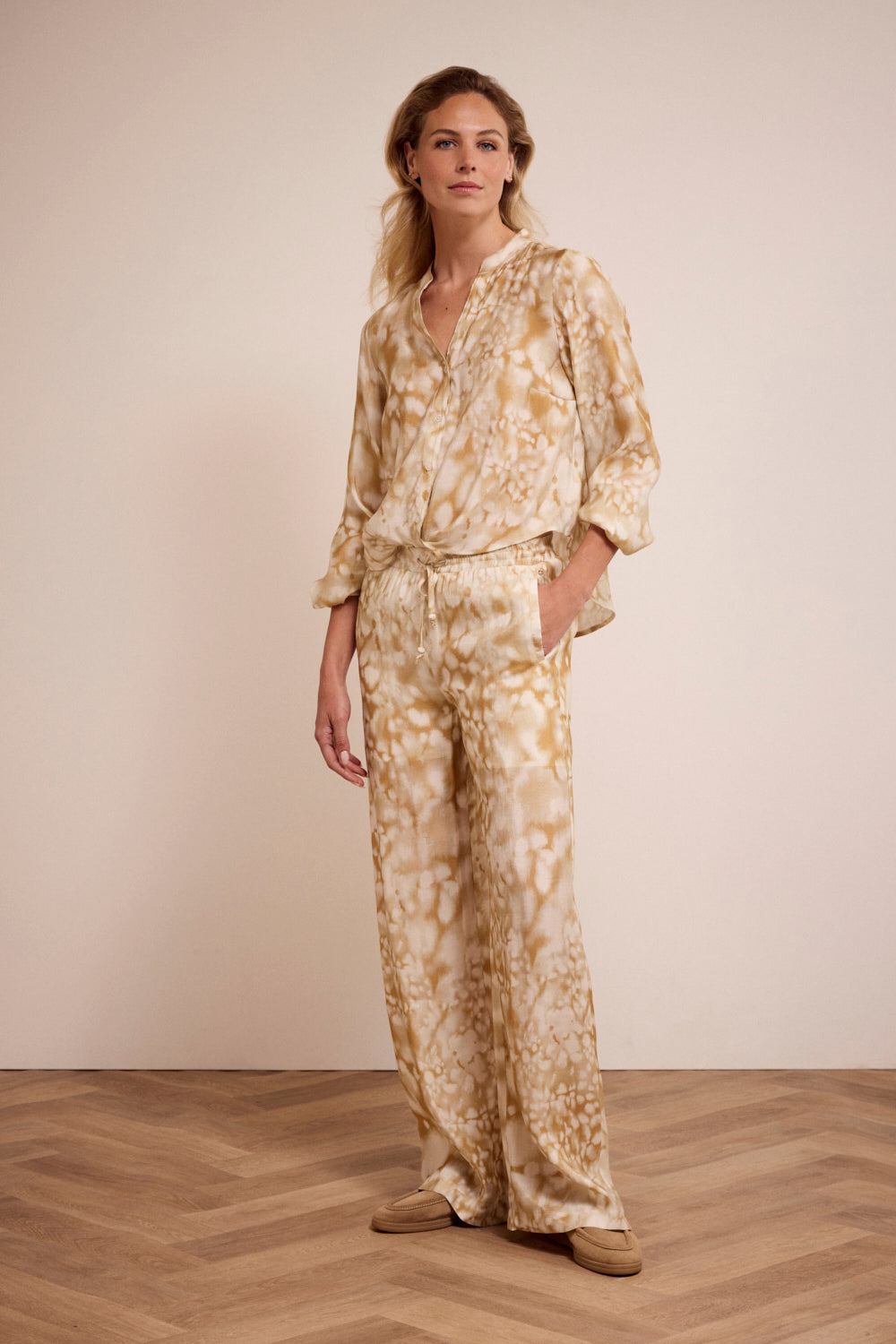 Wrap Blouse Moonshine Marble Tramontana
