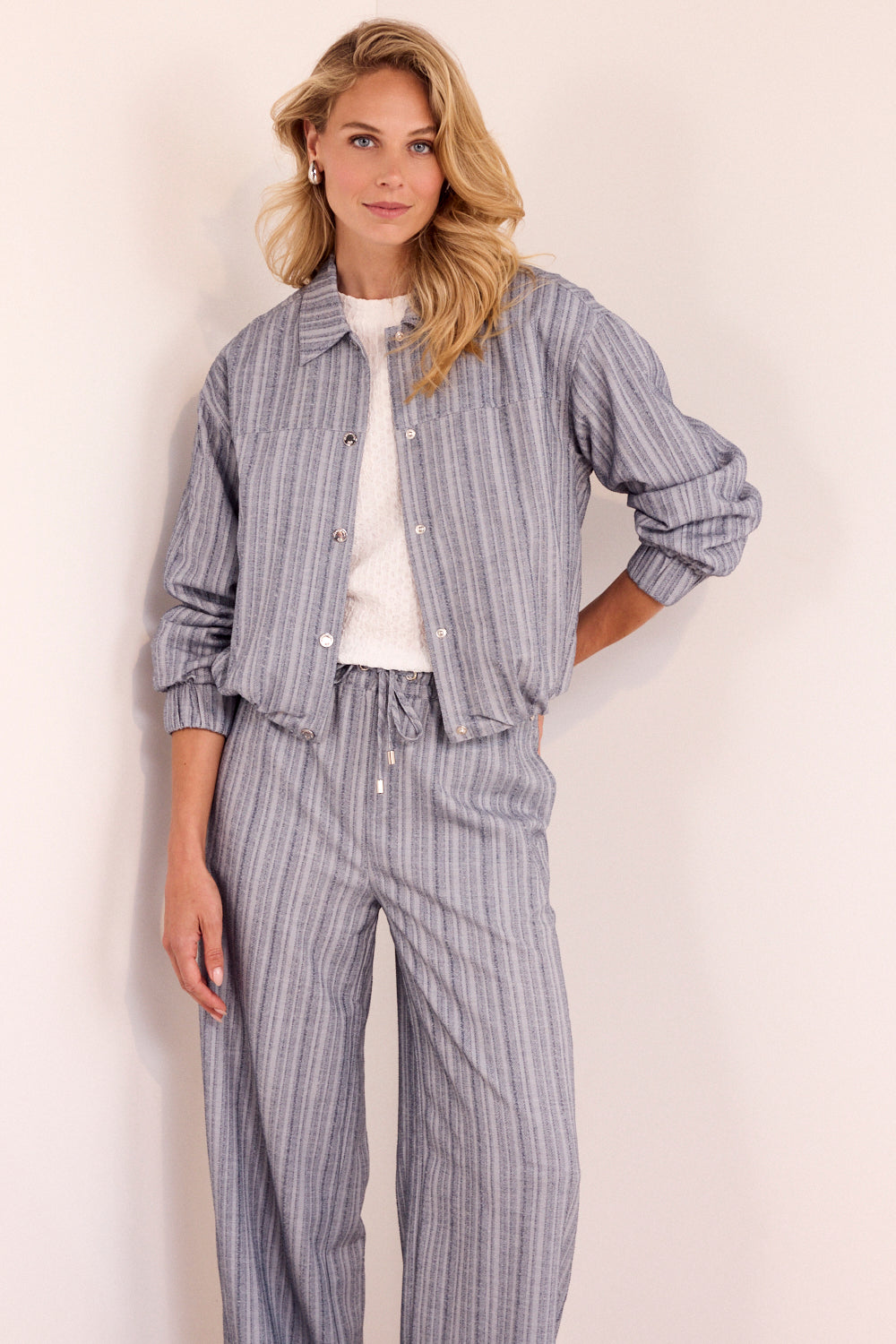 Tramontana Melange Jacket Blue Melange