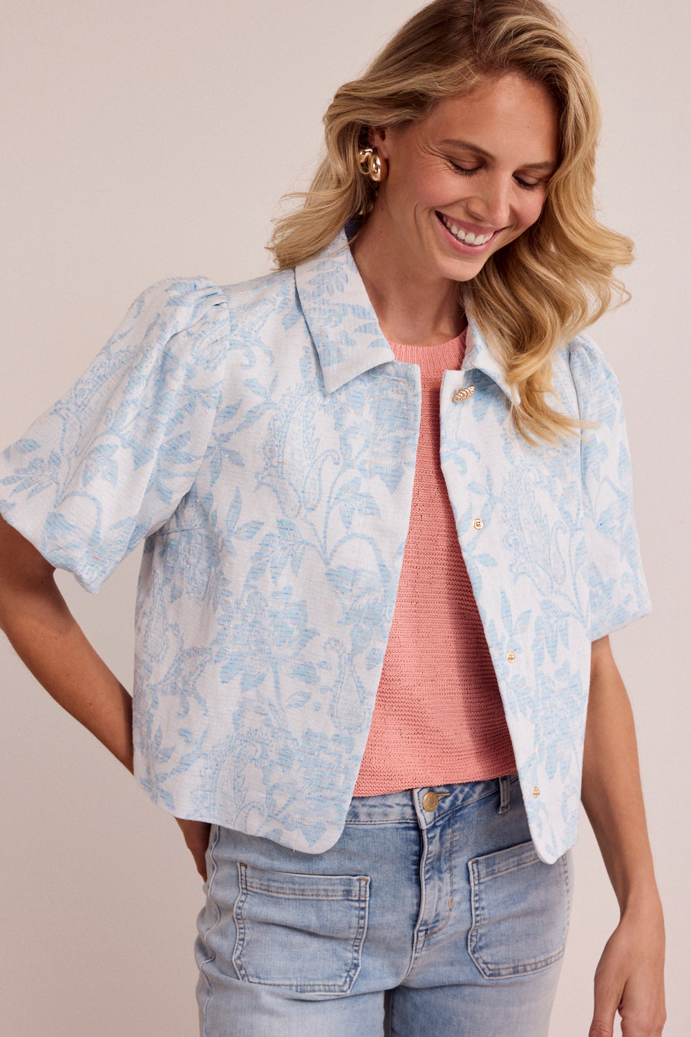 Tramontana Denim Jacquard Jack Light Blue Denim
