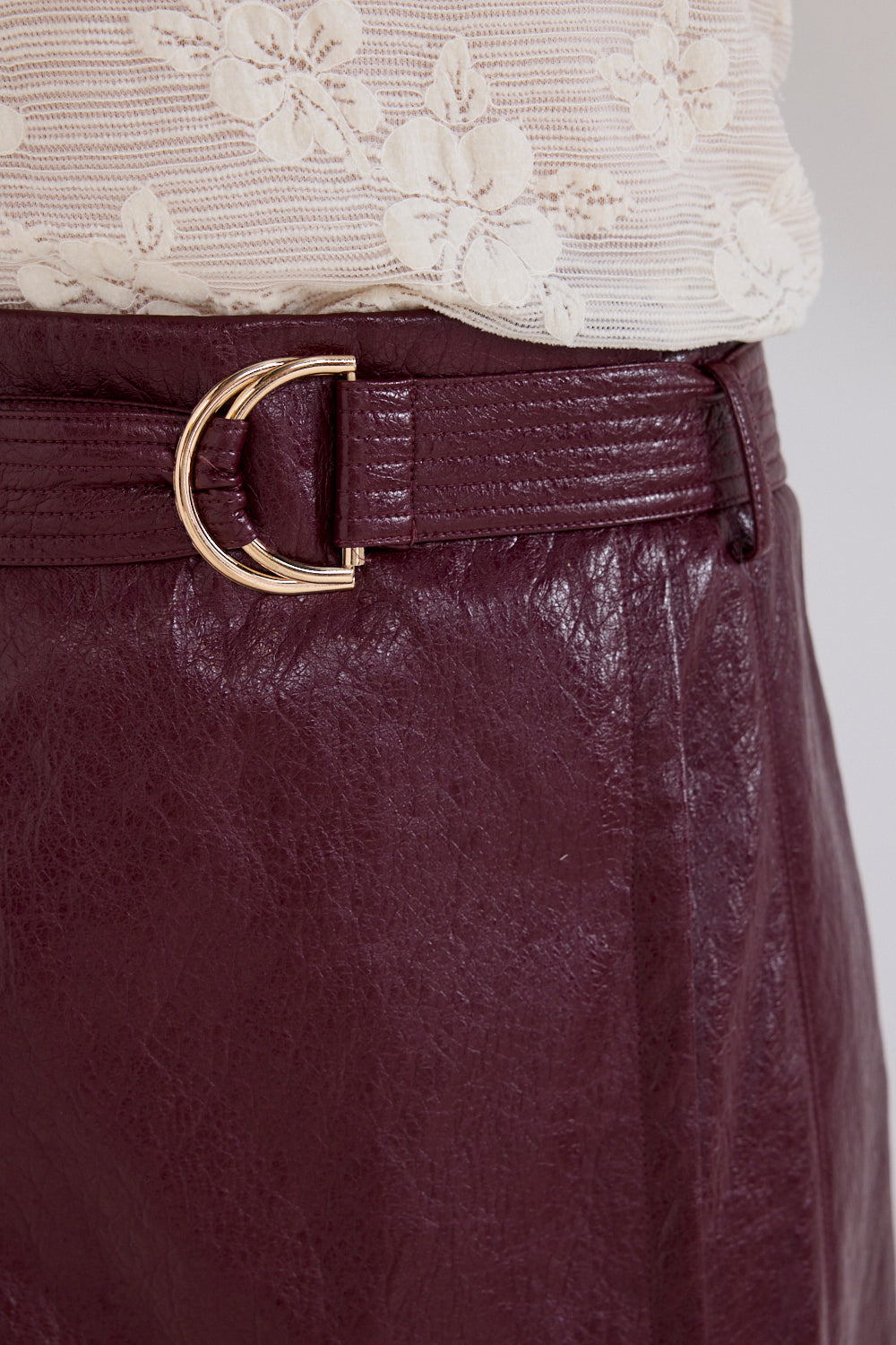 Tramontana Pu Skirt Pomegranate