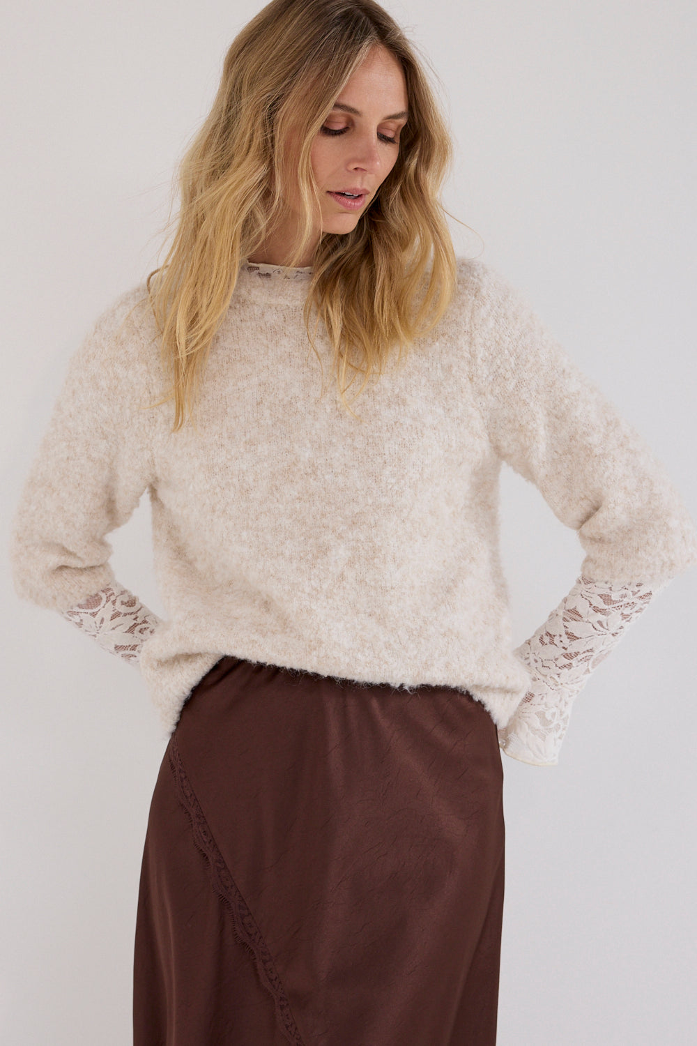 Tramontana Boucle Jumper Snow