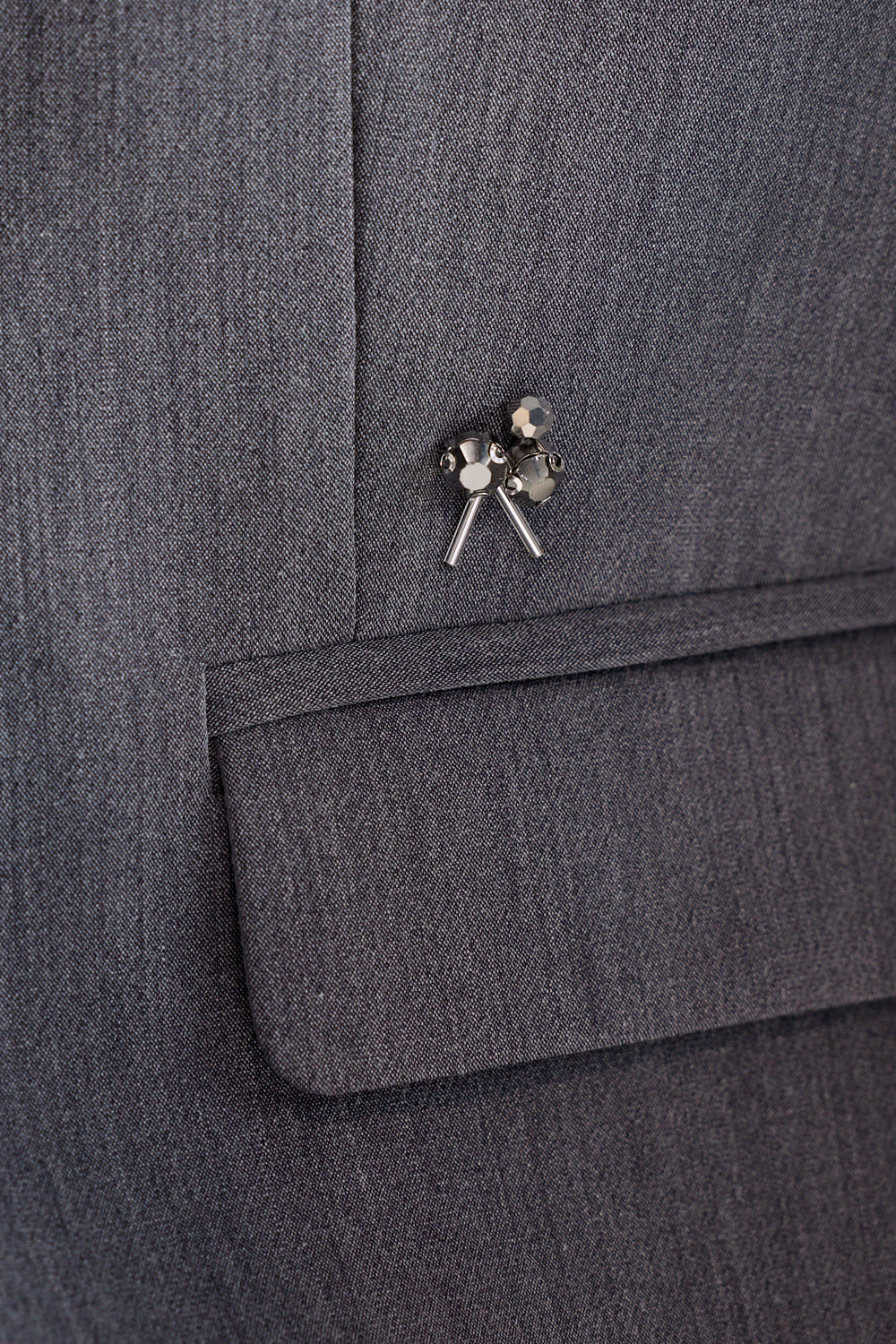 Tramontana Embellished Blazer Graphite Melange