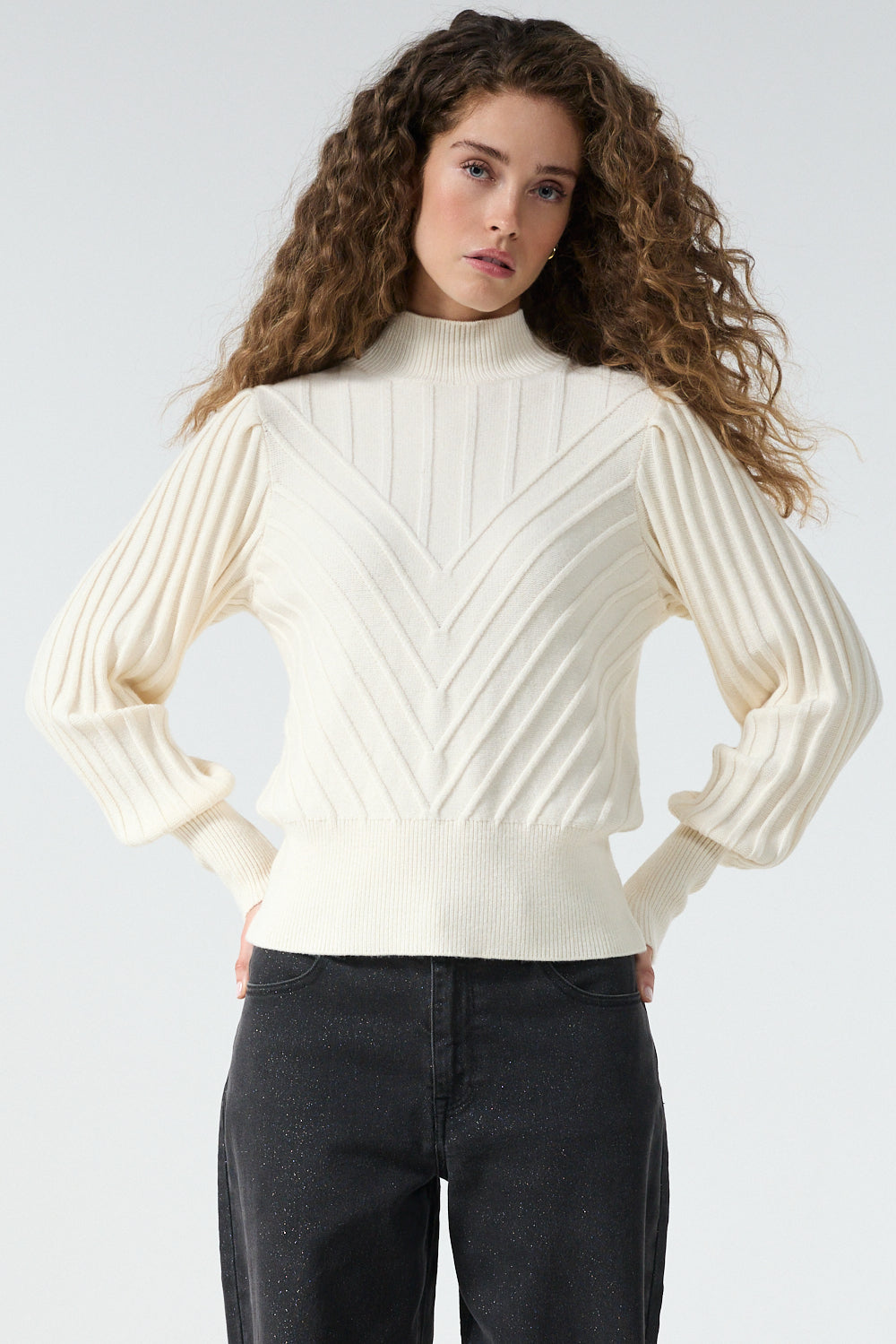 Tramontana Puff-Sleeve Jumper Snow