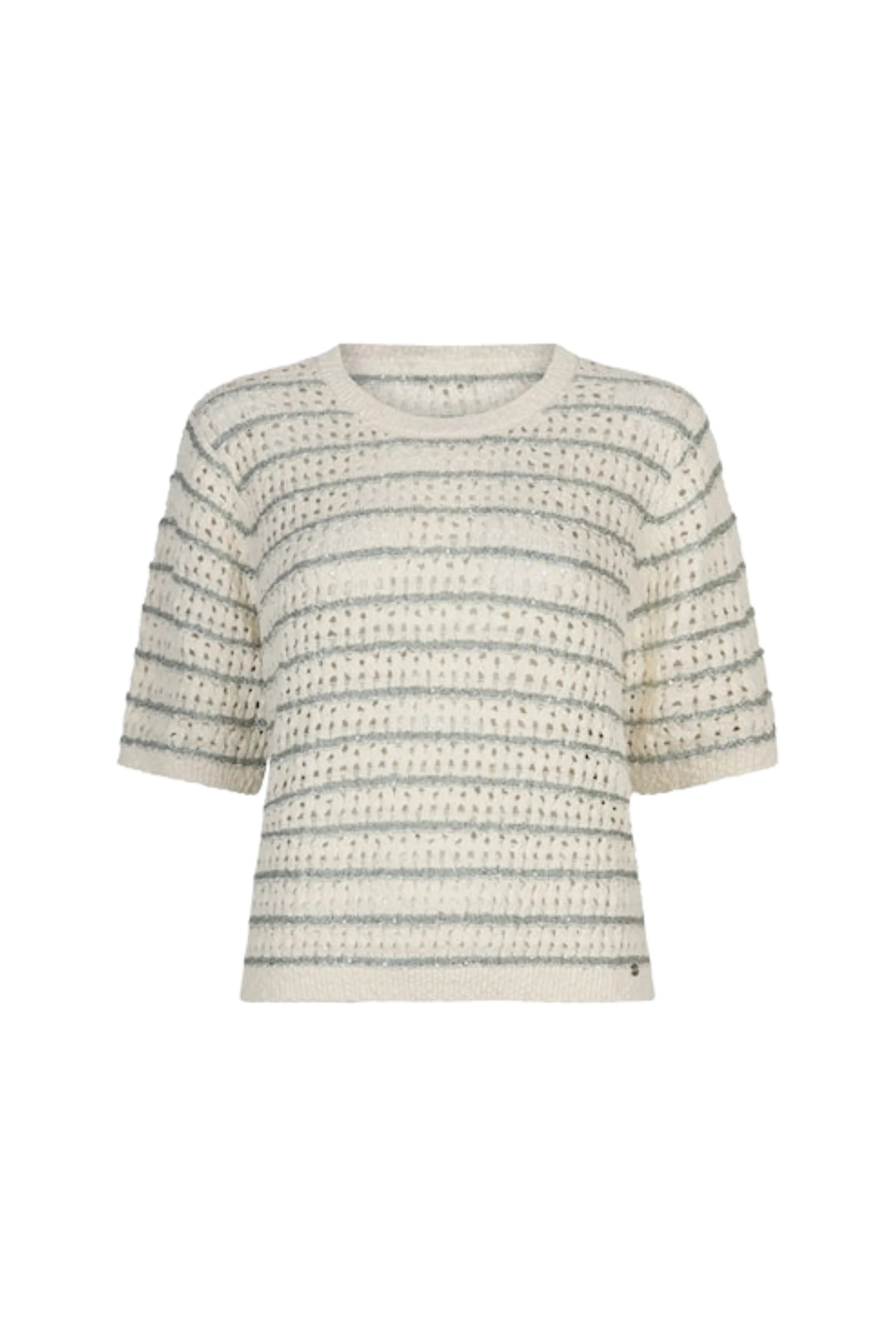 Red Button Top Jolene Stripe Khaki