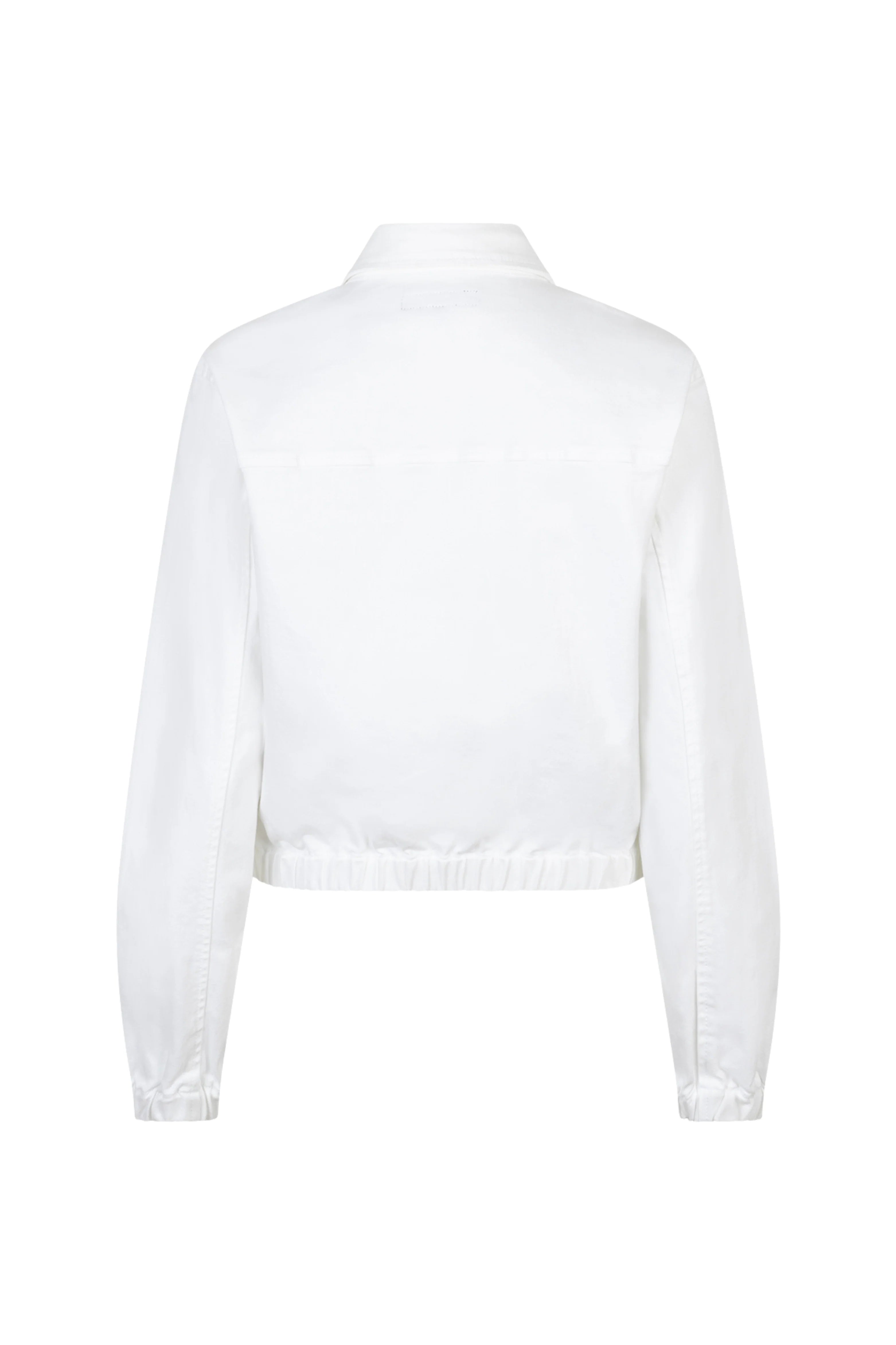 Red Button Jacket Juno White Denim