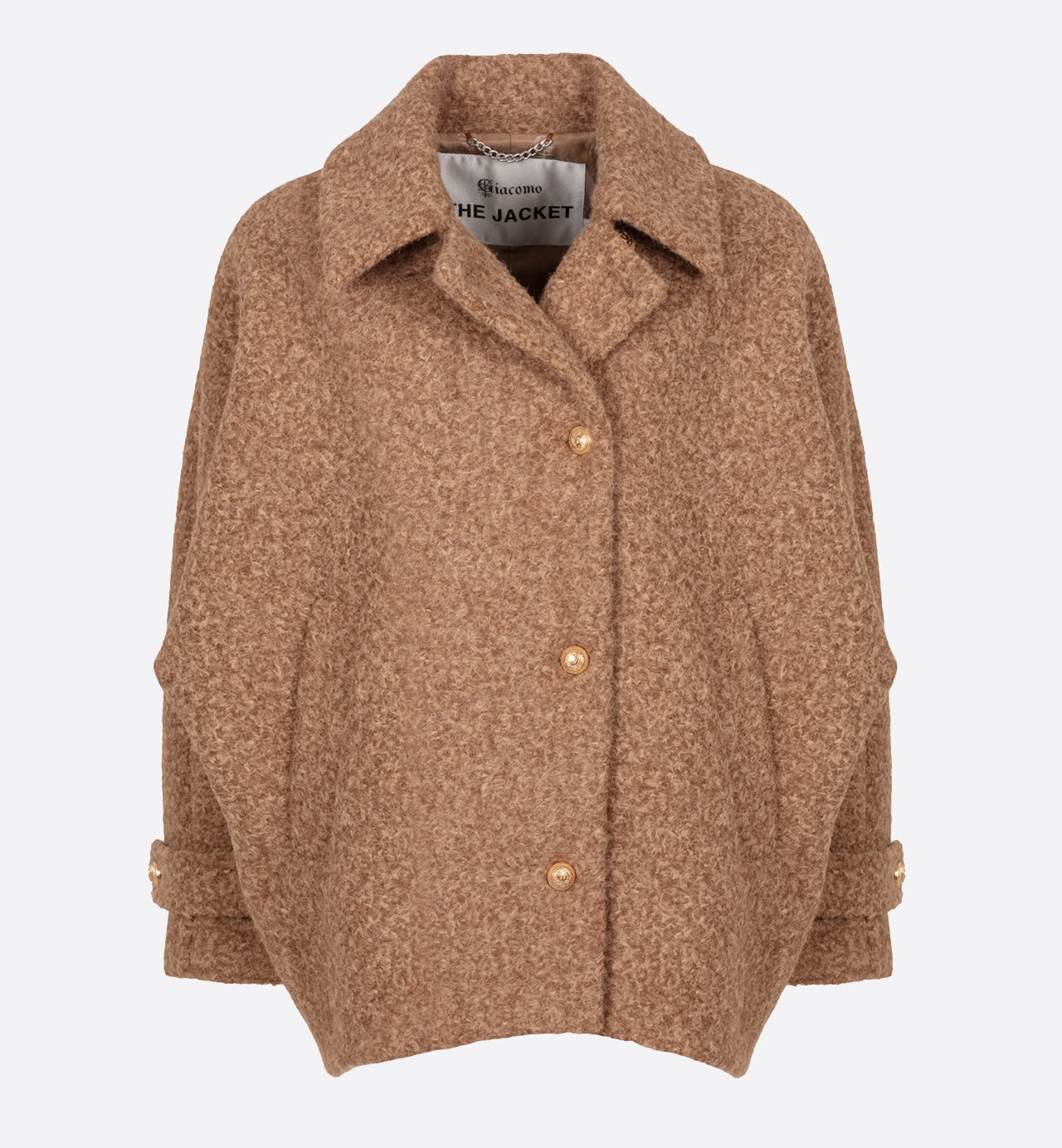 Winterjas Cape Giacomo Oatmilk