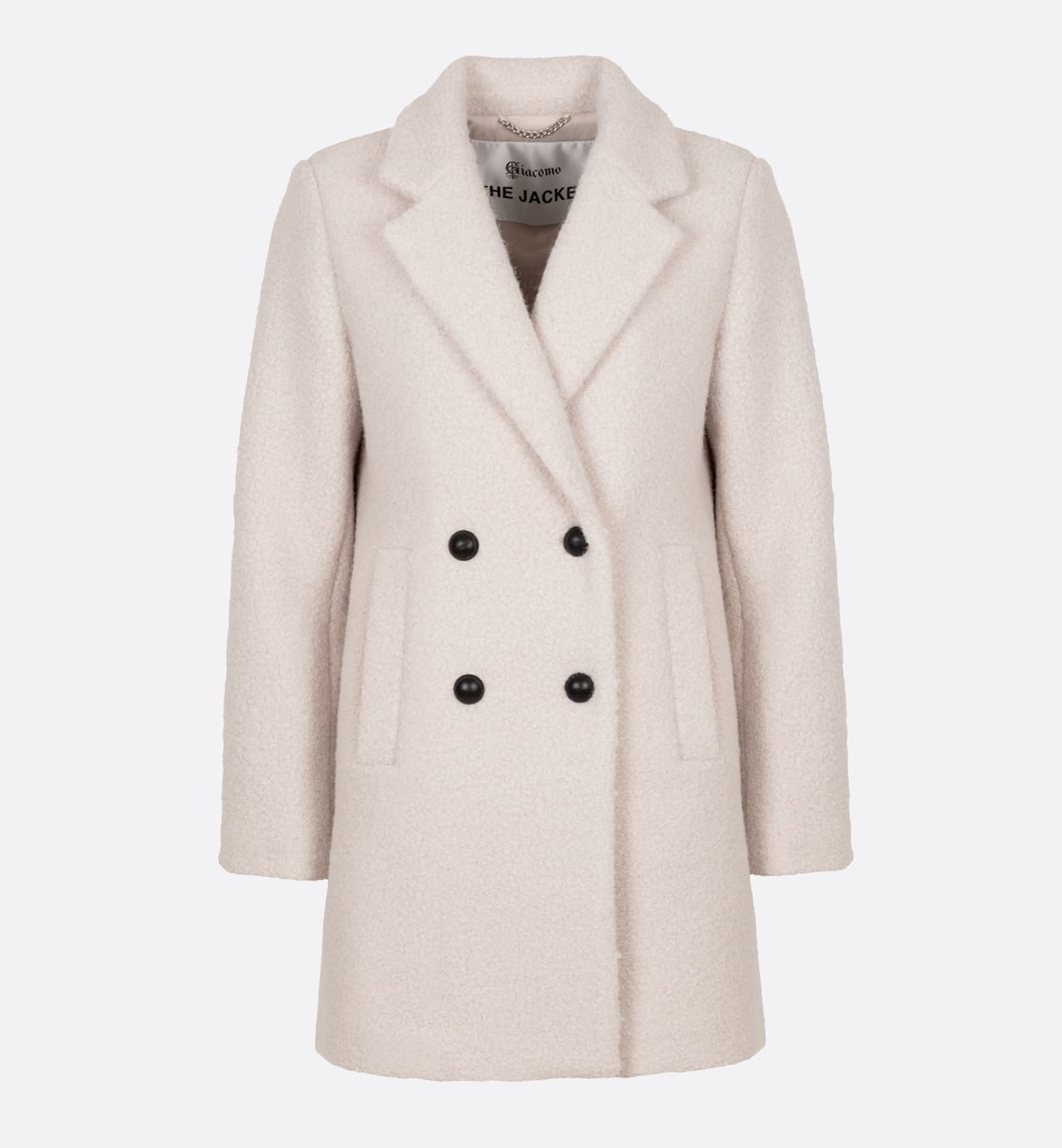 Winterjas Boucle Wool Giacomo Oatmilk
