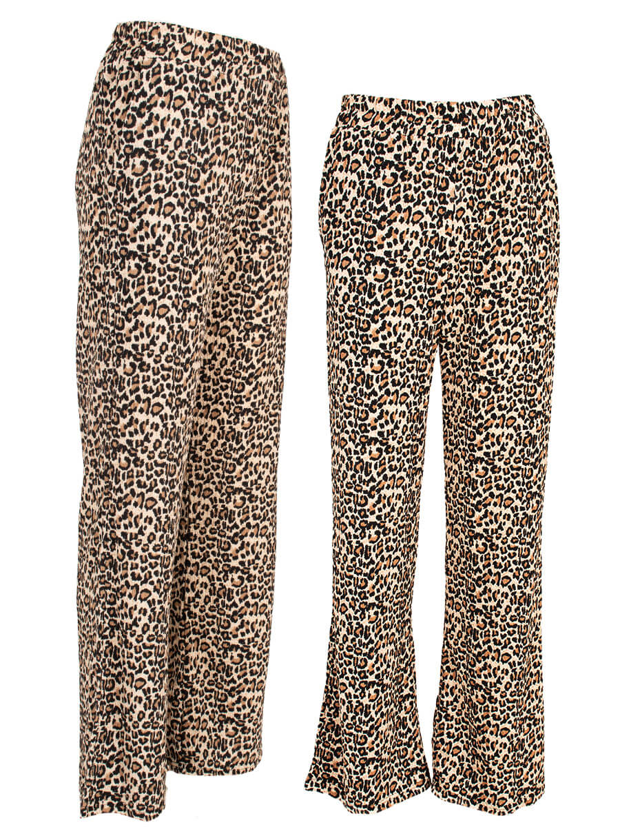 Azzurro Leopard Wide Leg Broek