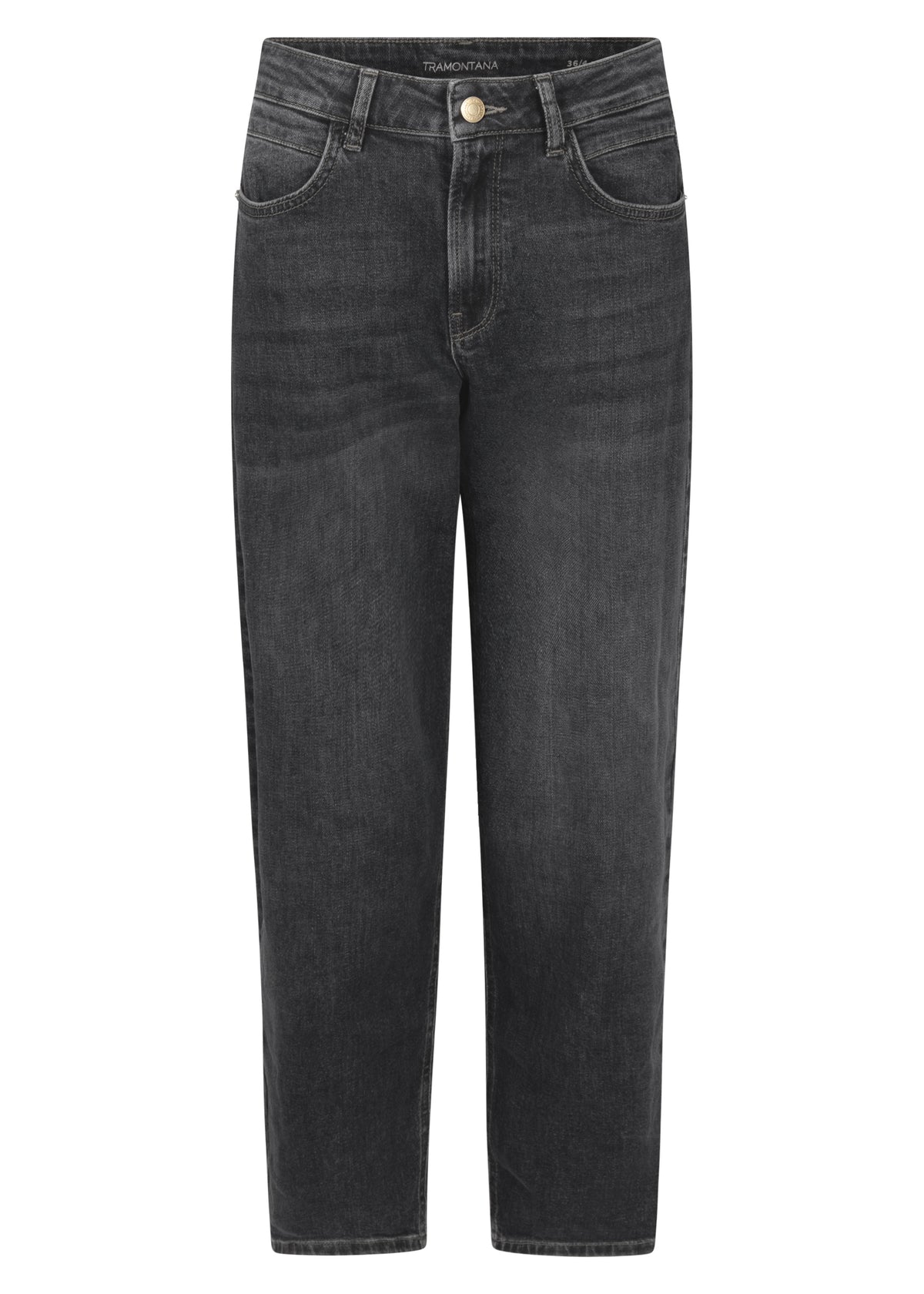Tramontana Barrel-Fit Denim Trousers Dark Grey Denim