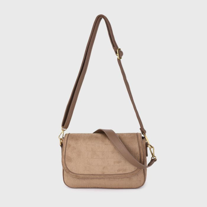 Suede Tasje Light Coffee