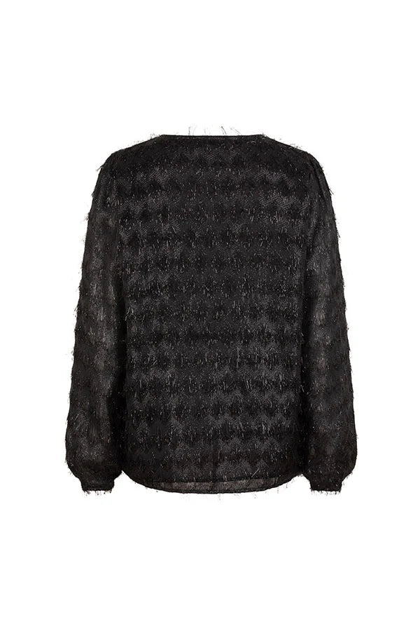 Lofty Manner Blouse Amara Lurexdetails Zwart