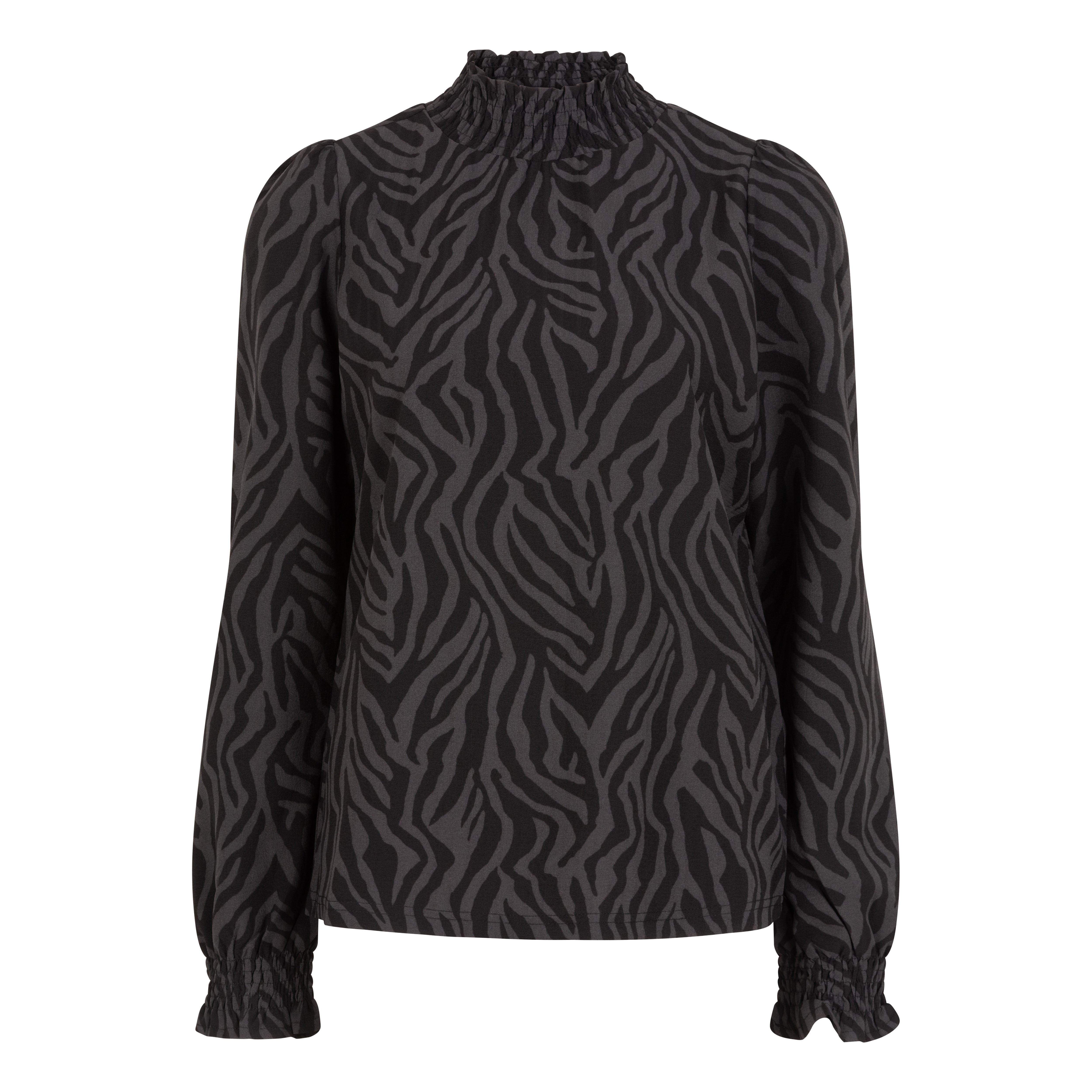 Lofty Manner Blouse Tova Zebra Print Grijs