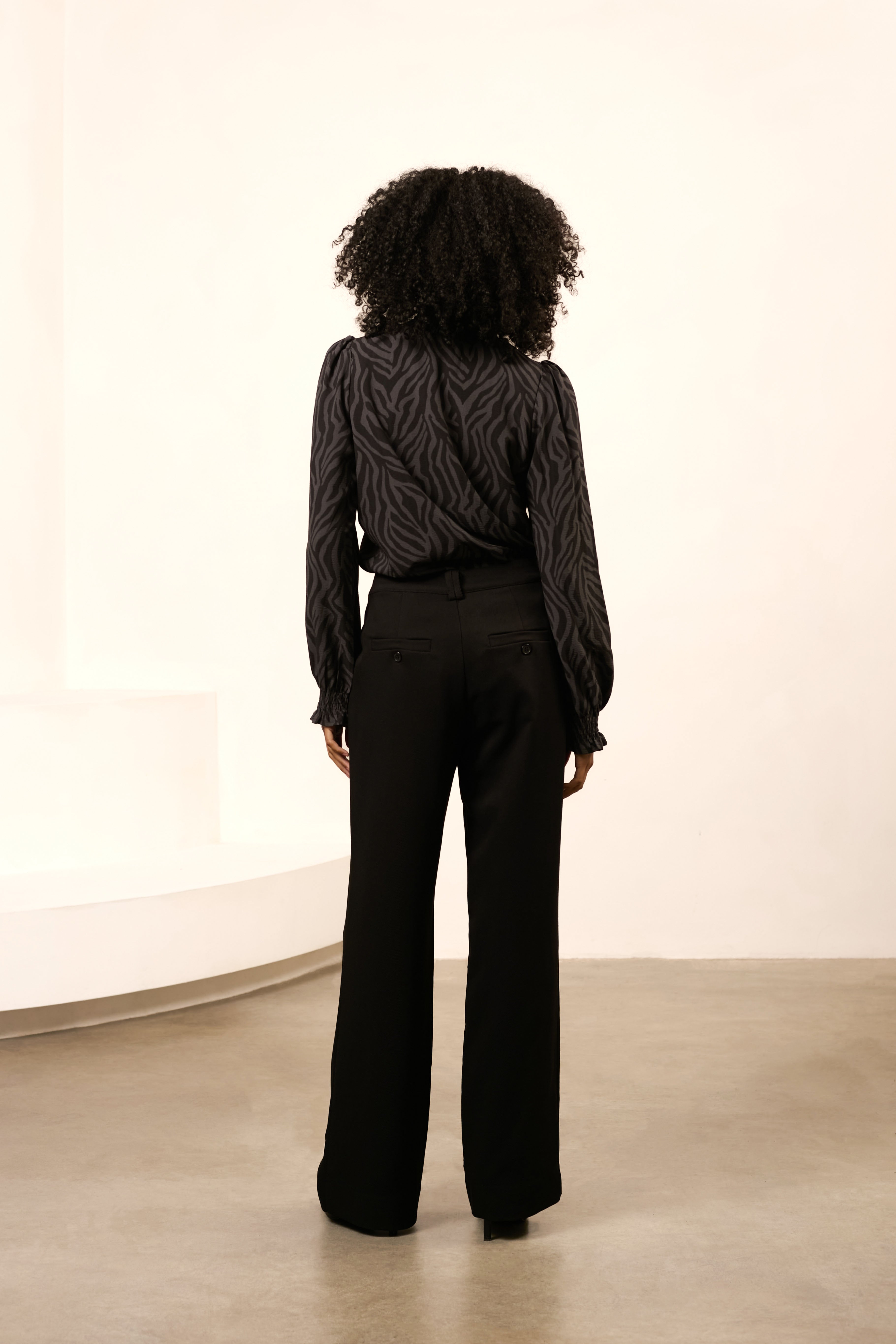 Lofty Manner Blouse Tova Zebra Print Grijs