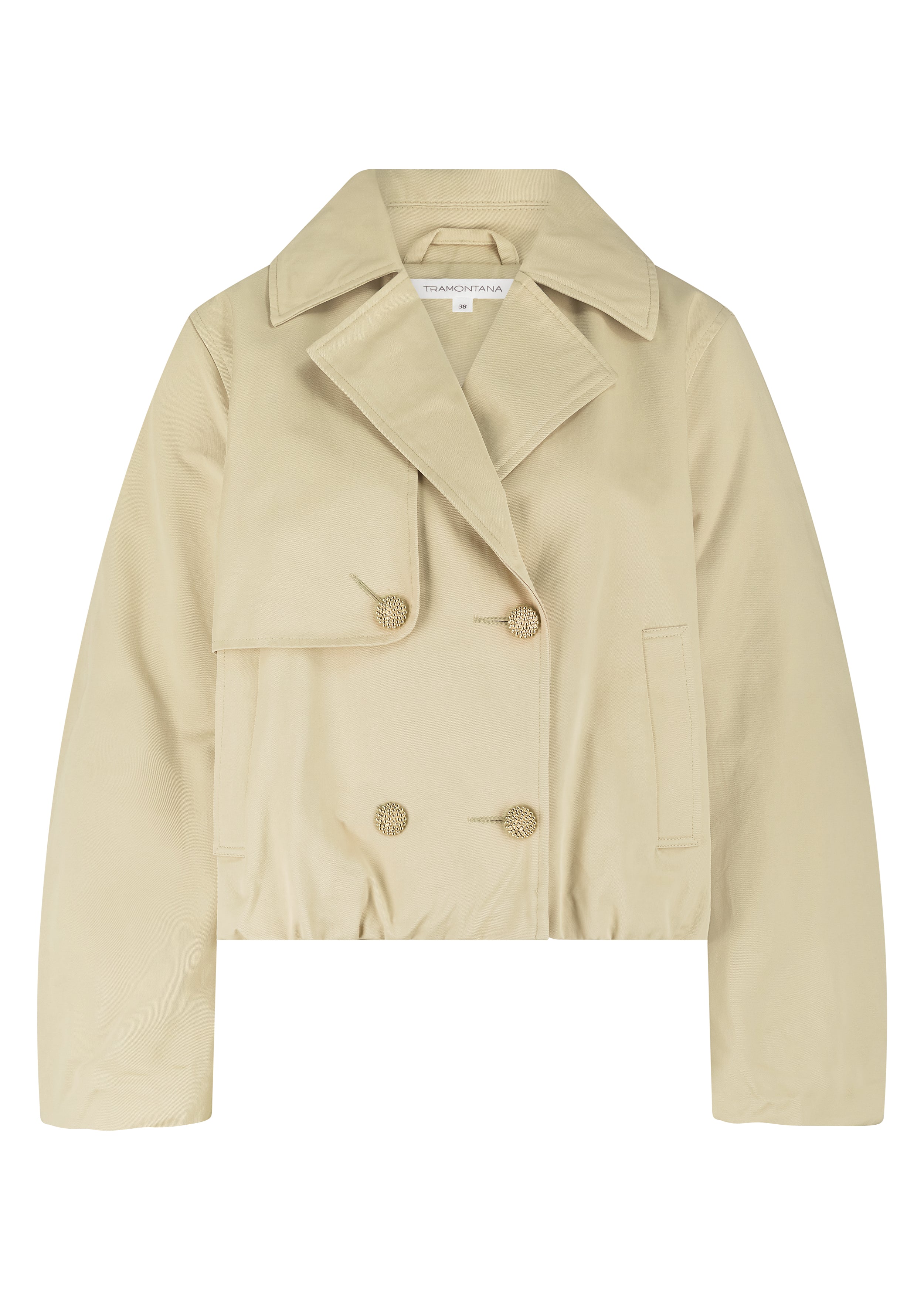 Tramontana Short Trench Jacket Pebble