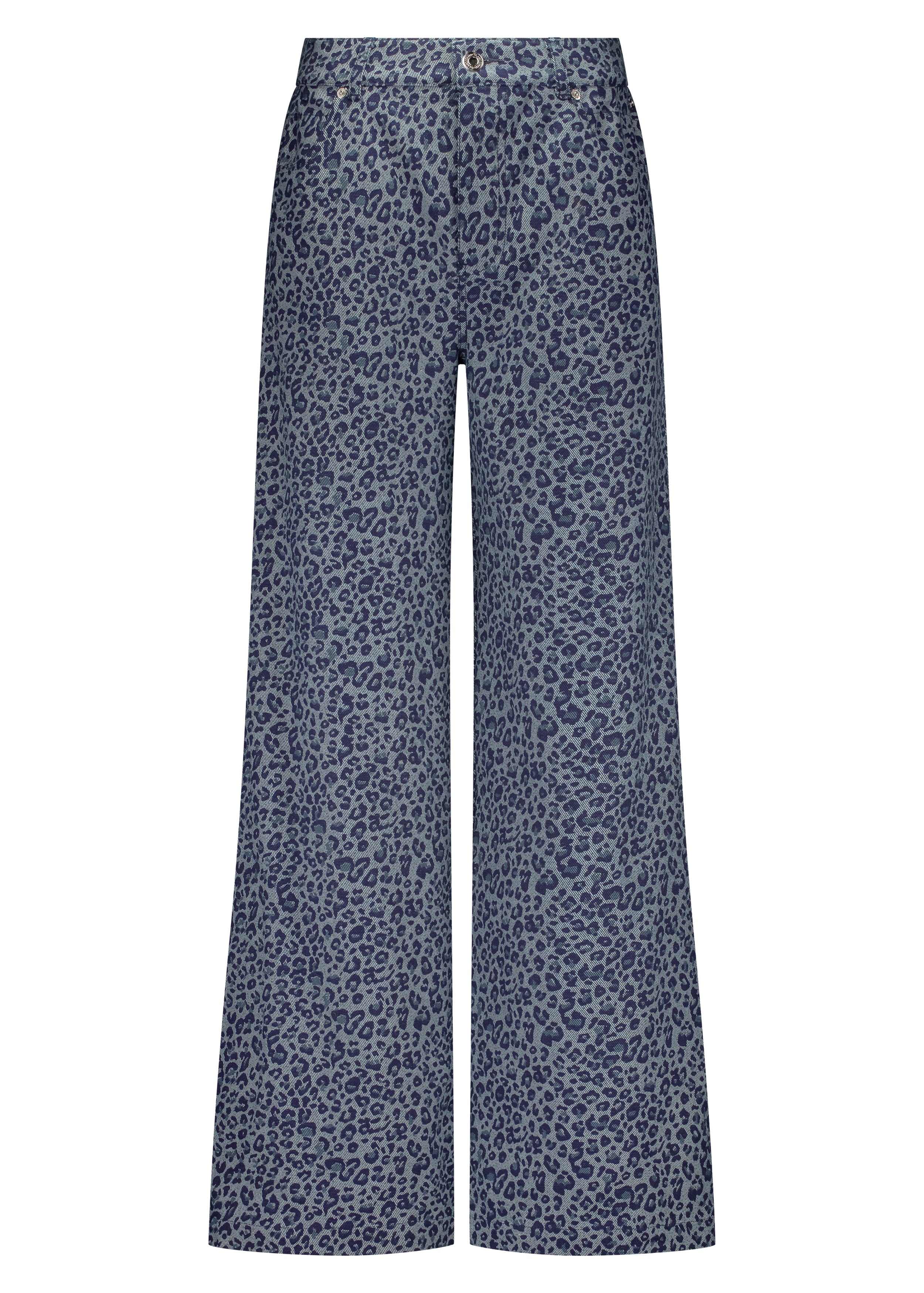 Leopard Denim Trousers Tramontana