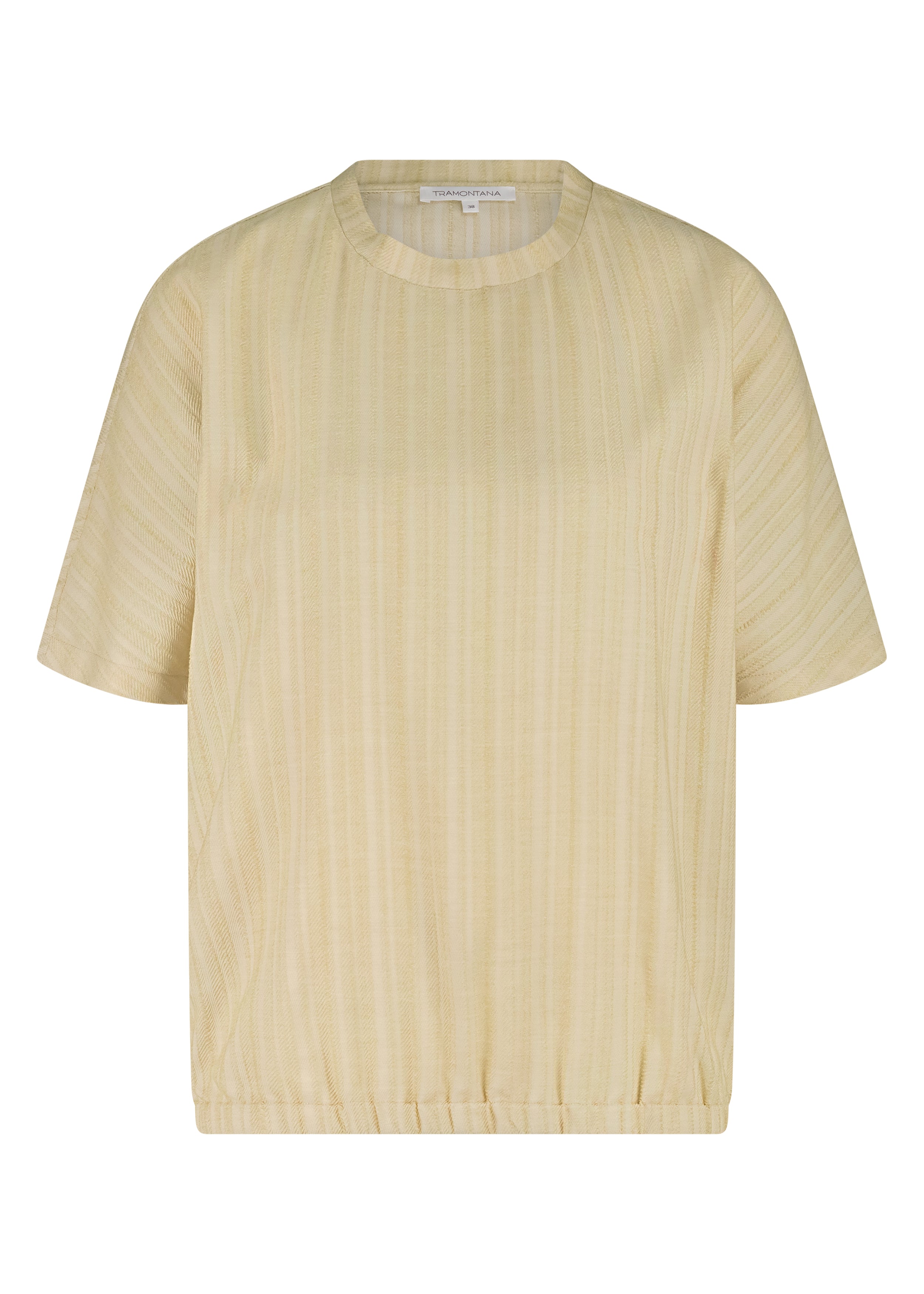 Tramontana Melange Cap-Sleeve Top Pebble Melange