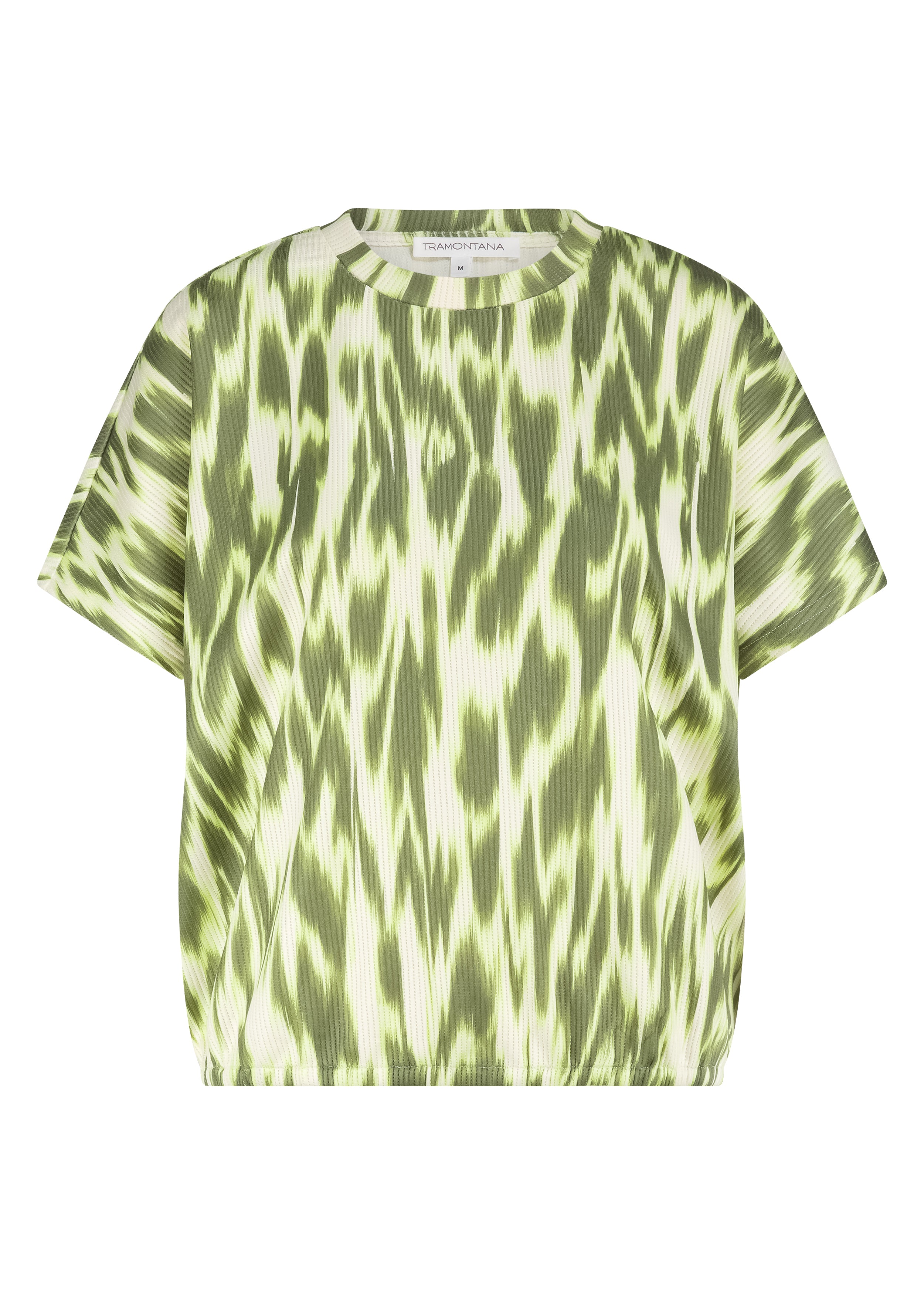 Tramontana Short-Sleeve Top Green Fade Print Aloe