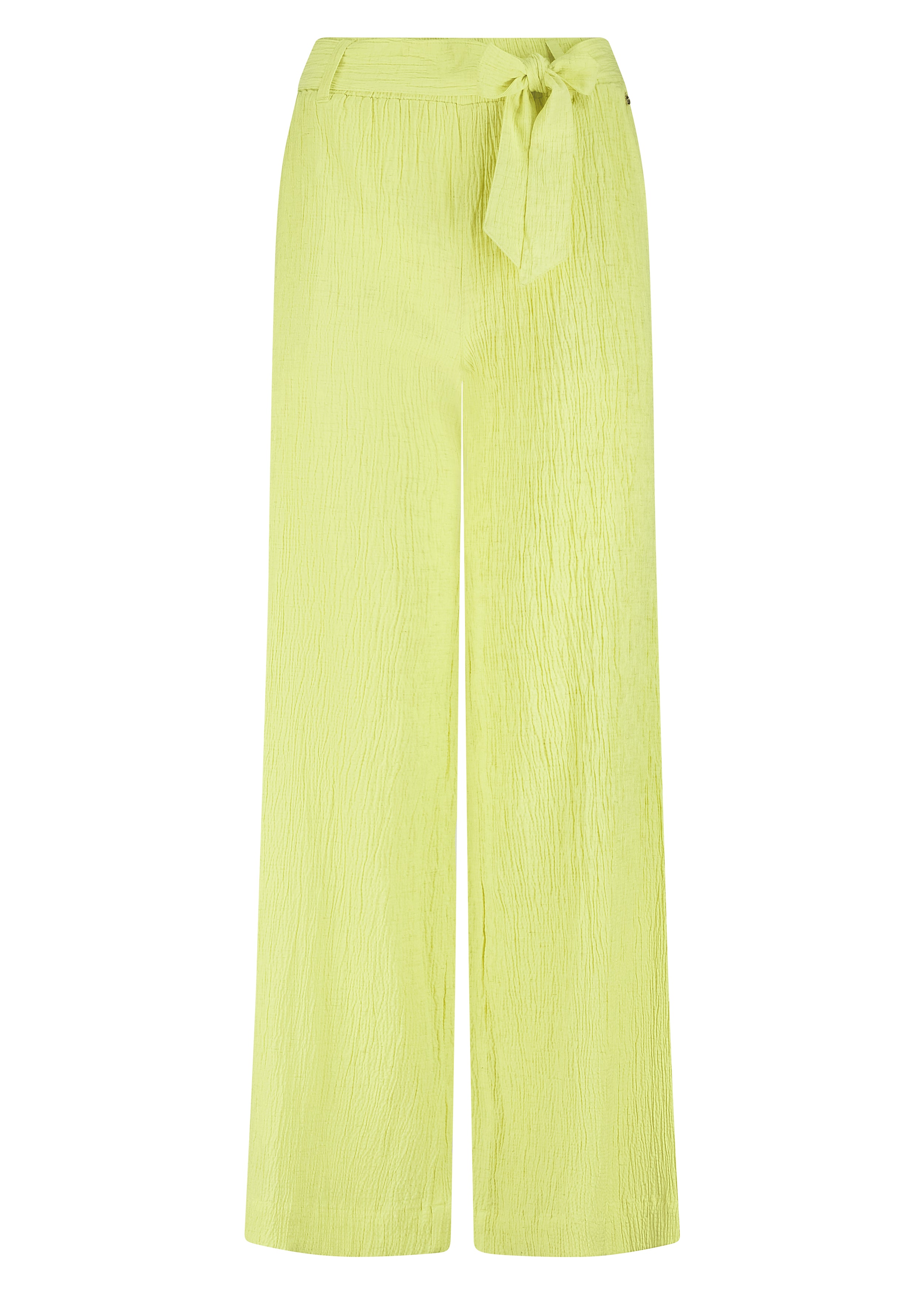Tramontana Creased Wide-Leg Trousers Celery