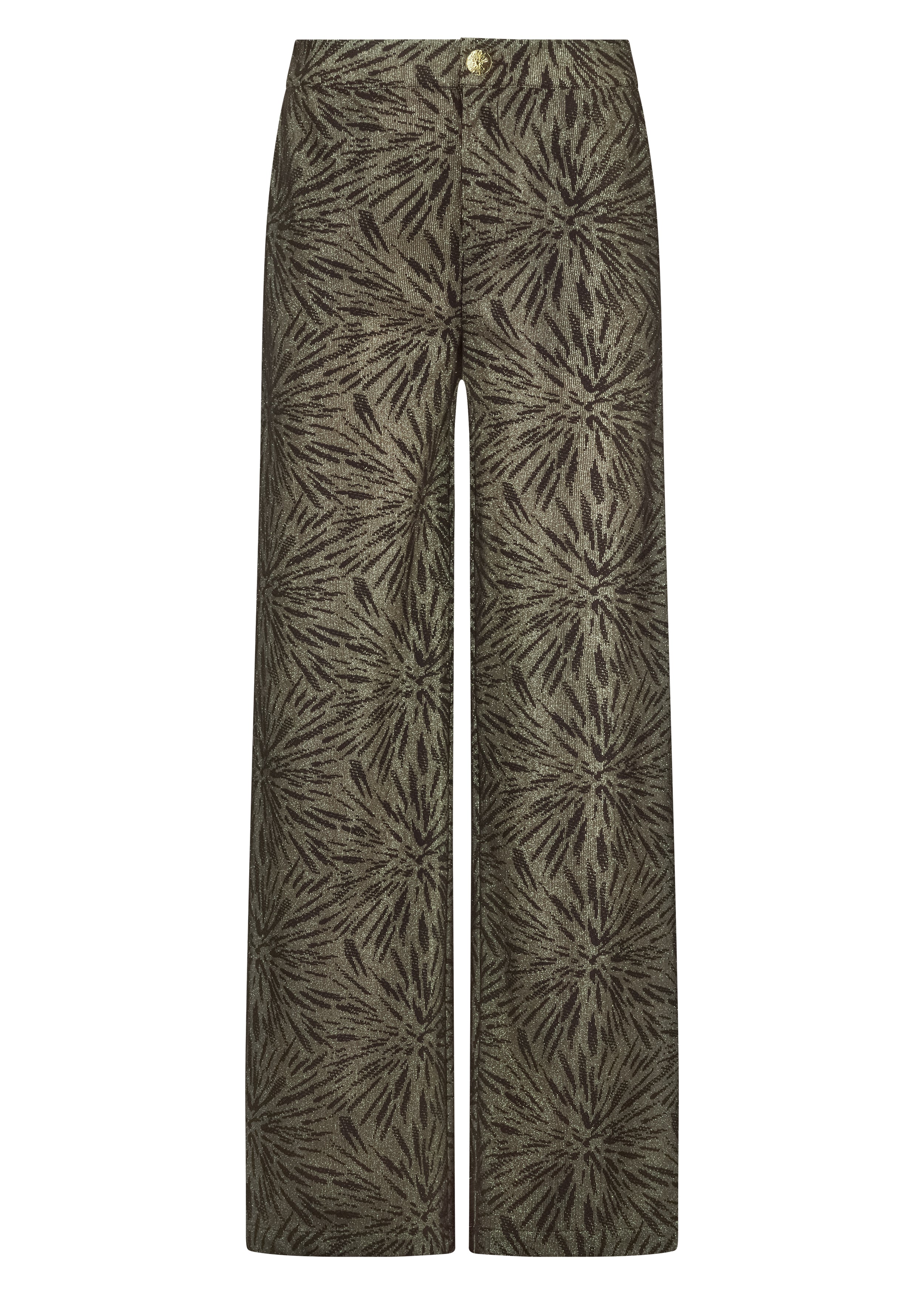 Tramontana Wijde Broek Met Glinsterend Patroon Black