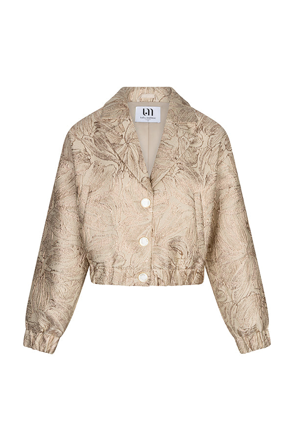 Lofty Manner Jacket Helja Fancy Jacquard Cream