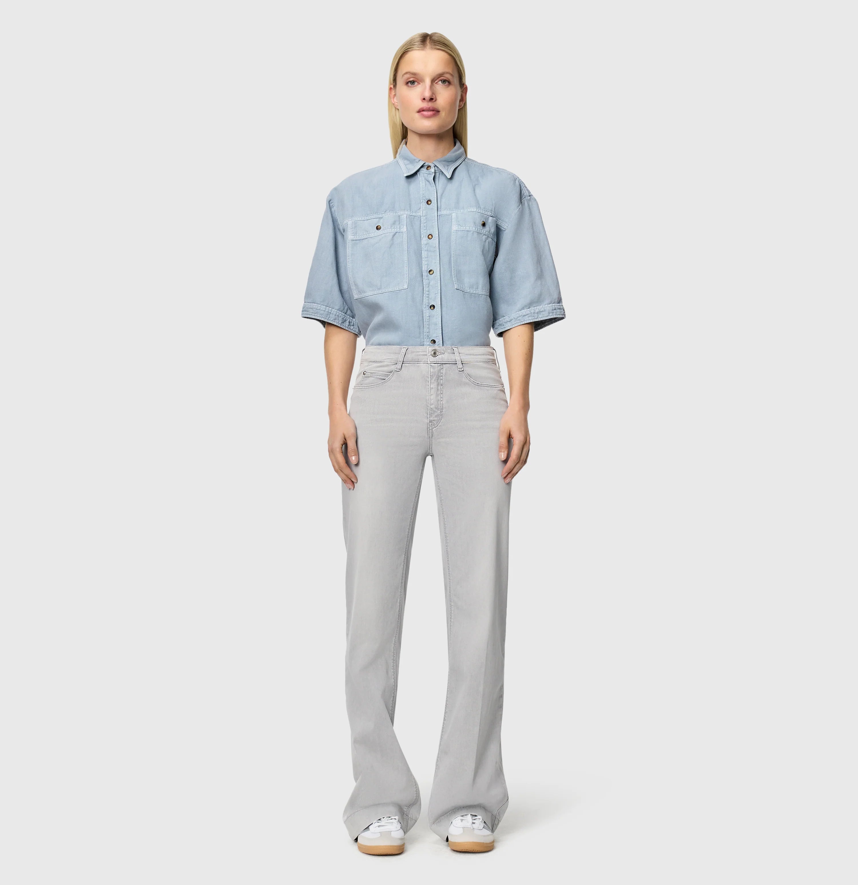 MAC Dream Wide Jeans Ash Grey Washed