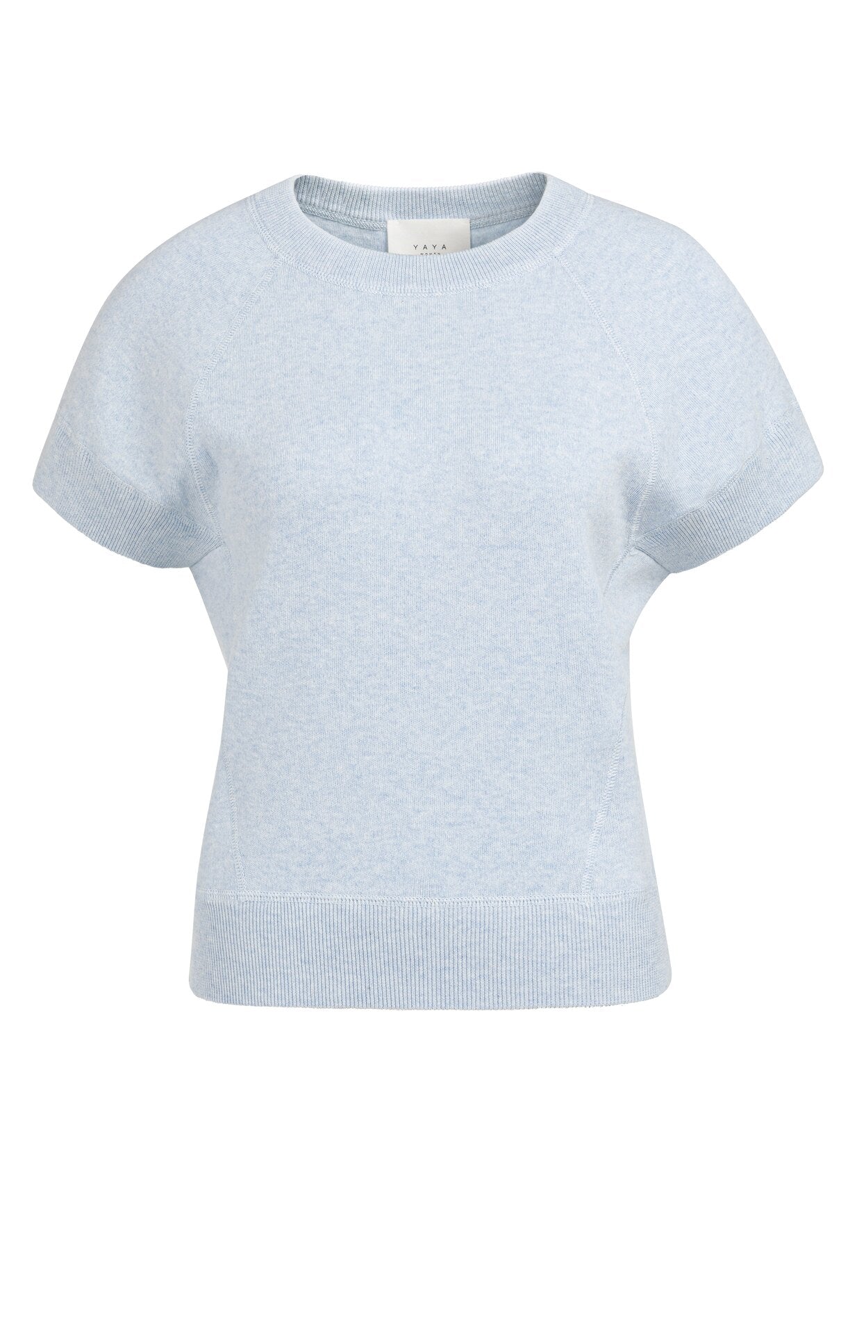 YAYA Mouwloze Trui Met Steekdetails Light Blue