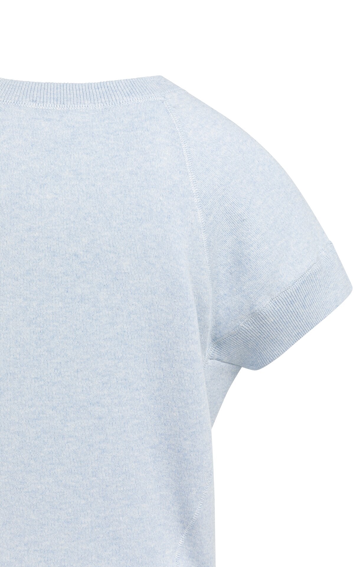 YAYA Mouwloze Trui Met Steekdetails Light Blue