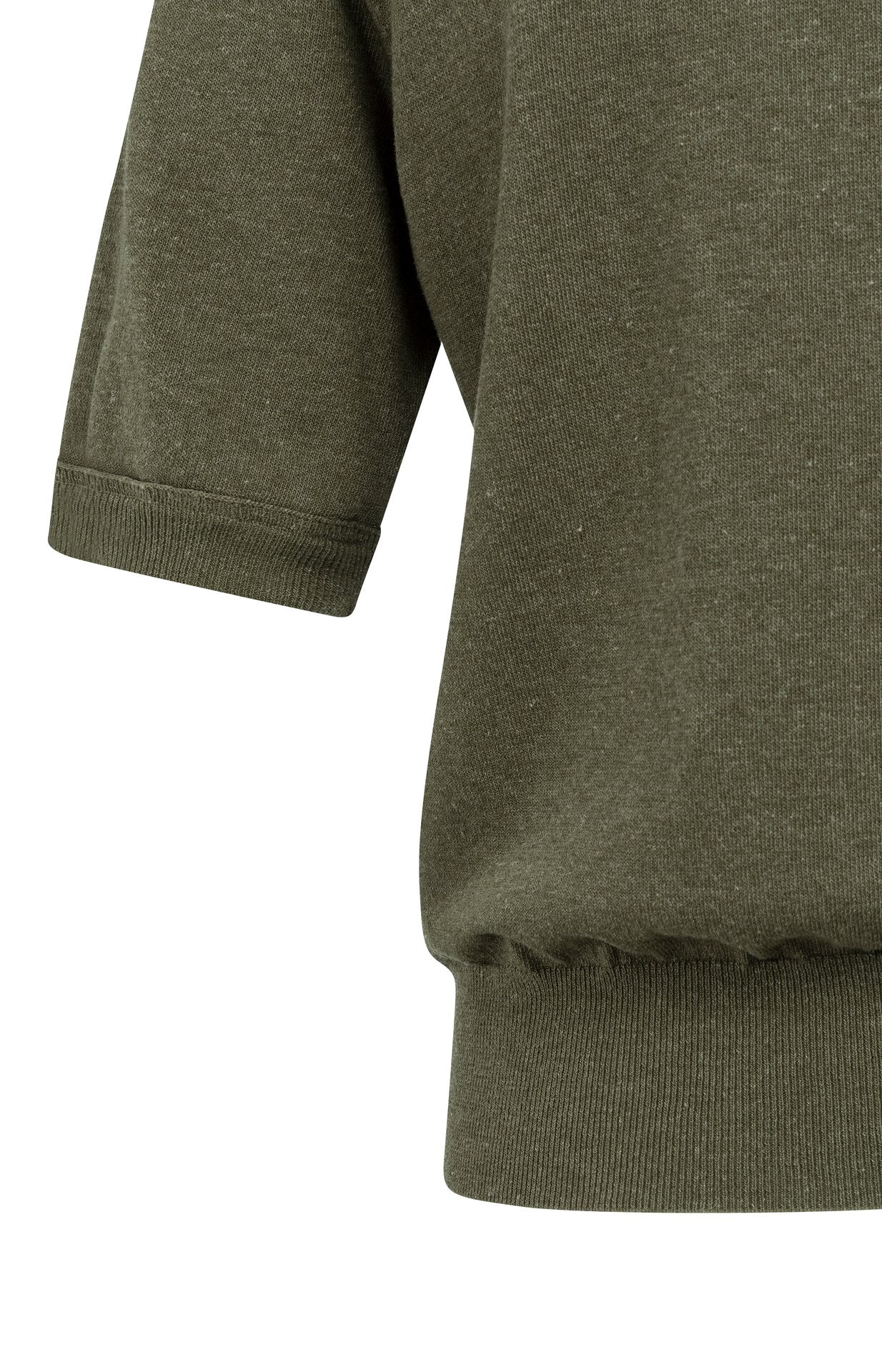 YAYA Trui Met Korte Mouwen En Details Army Green
