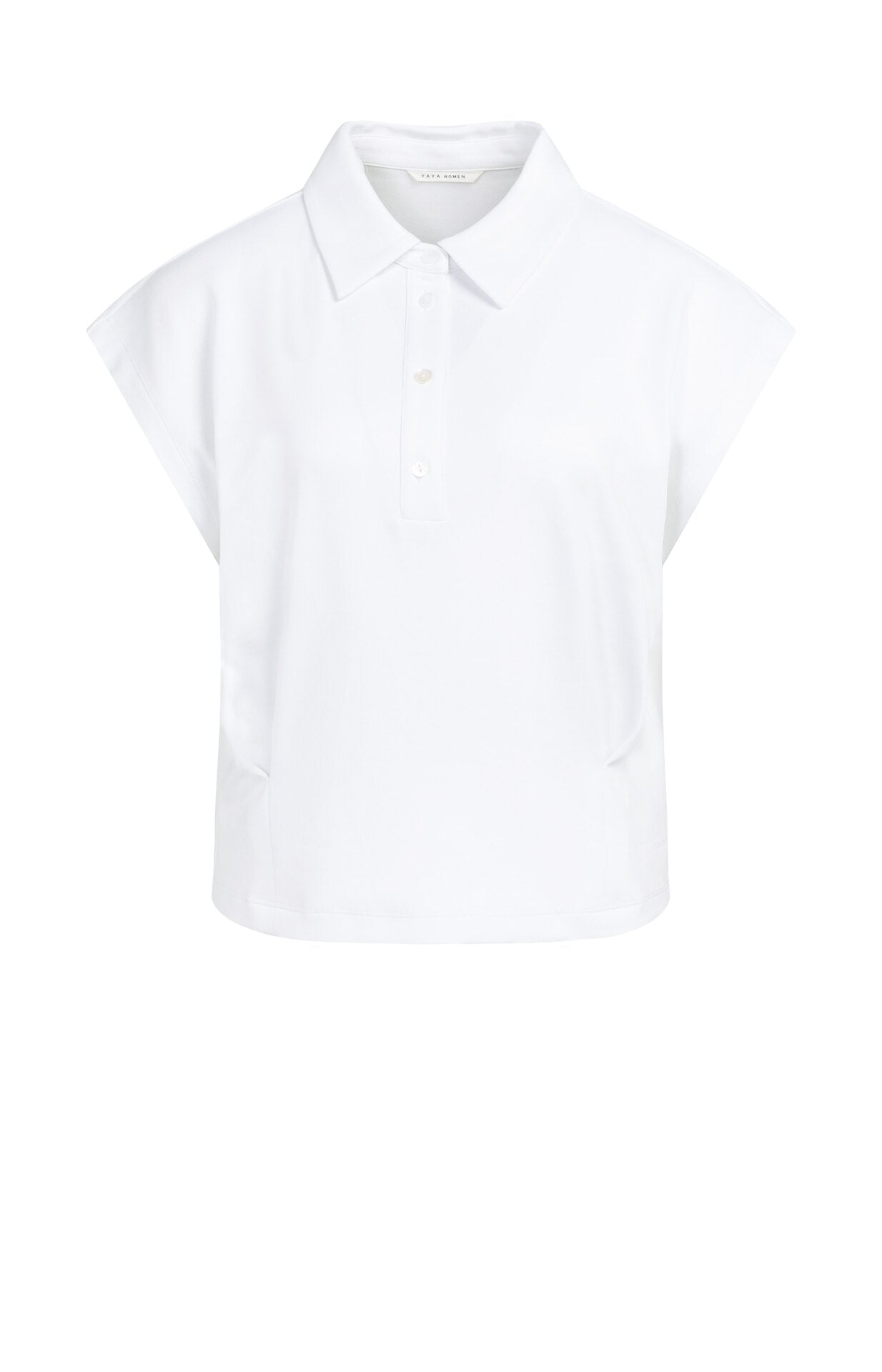 YAYA Jersey Blouse Met Darts Pure White