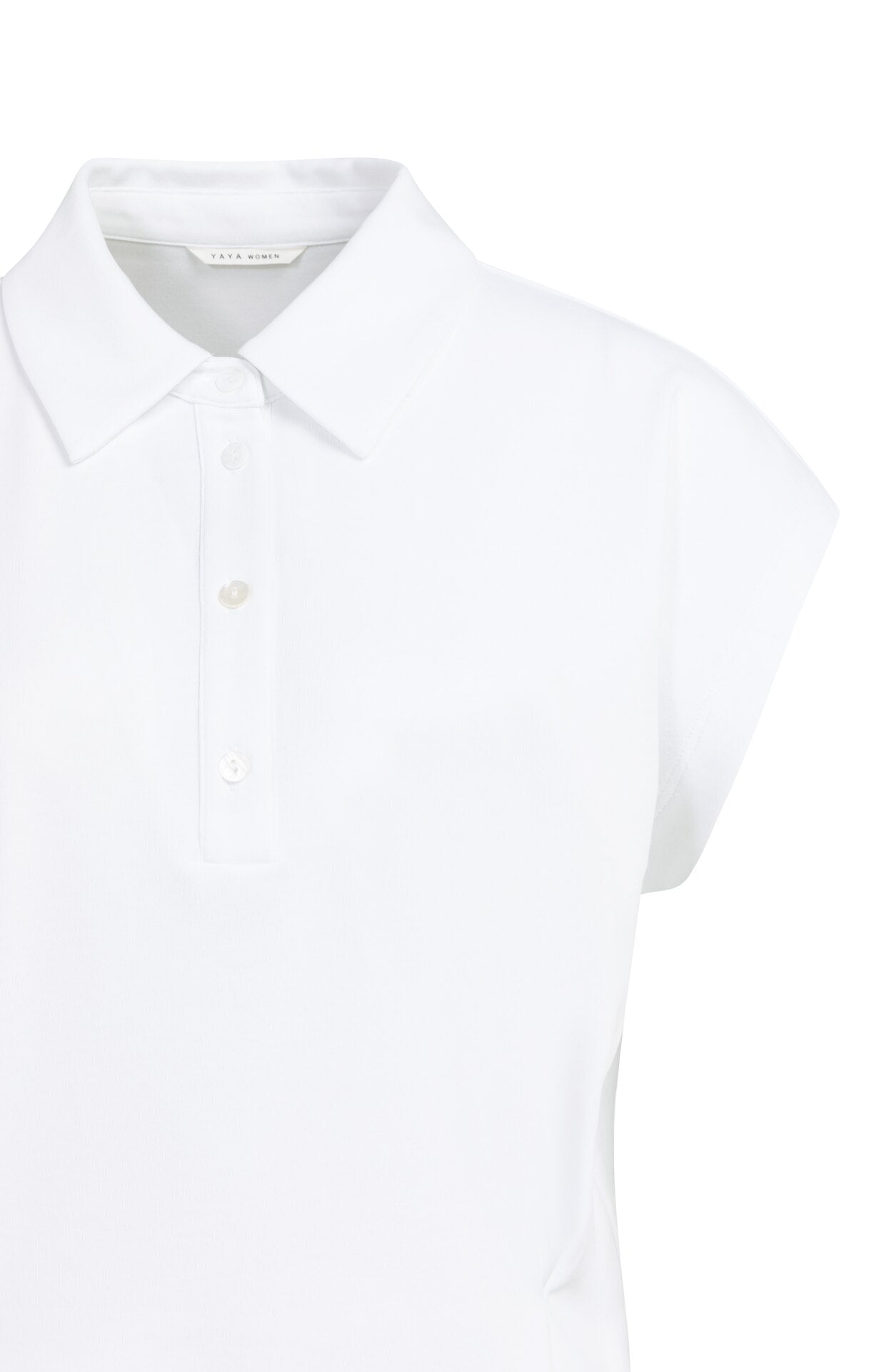 YAYA Jersey Blouse Met Darts Pure White
