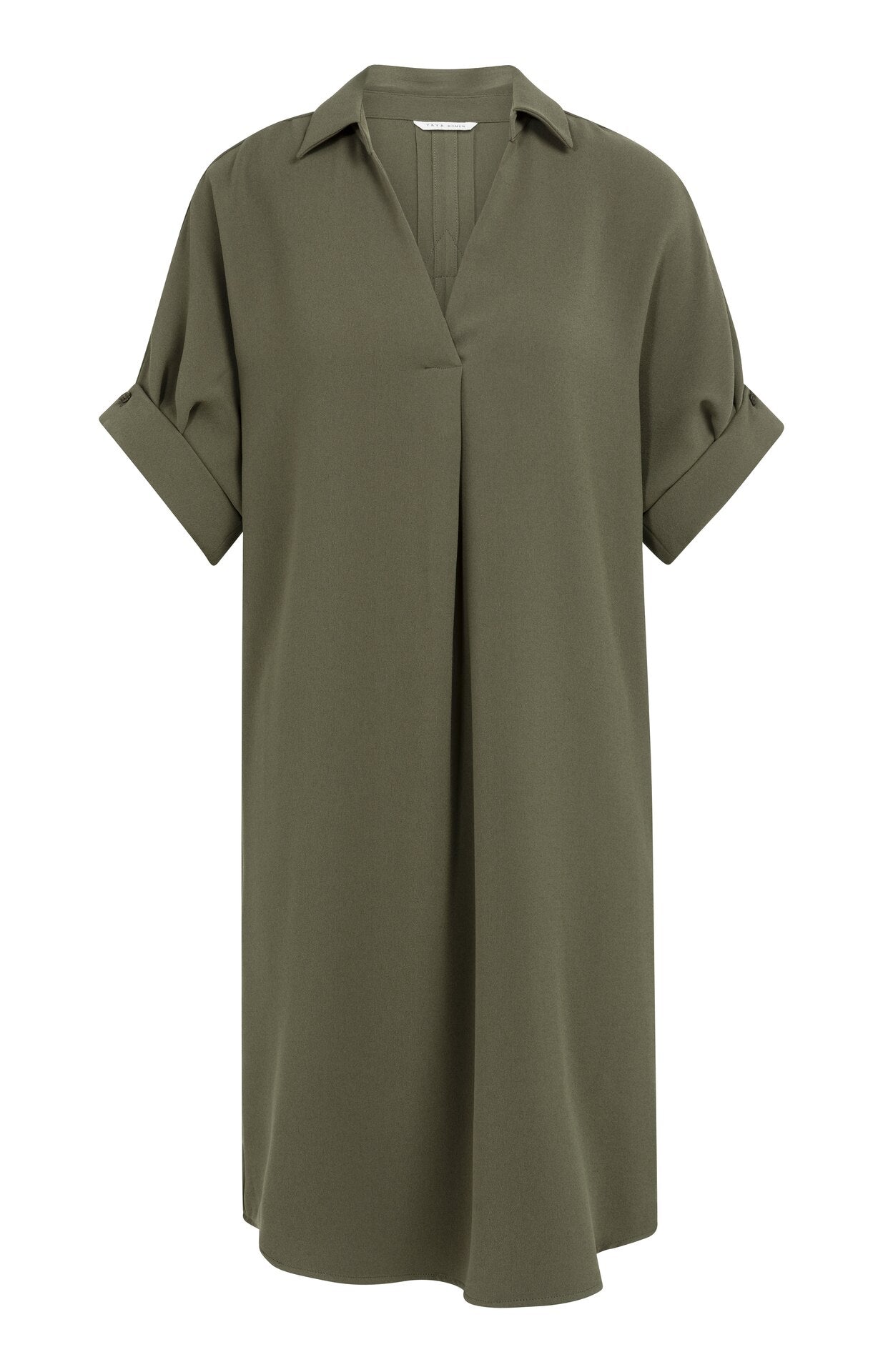 Yaya V Neck Dress Army
