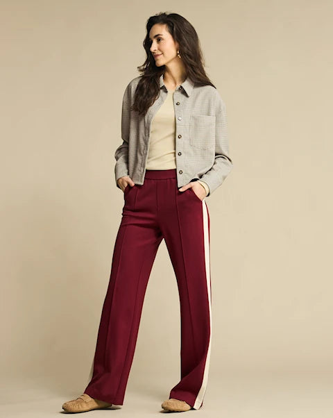Red Button Colette Punta Wide Leg Broek Sidepatch Ruby