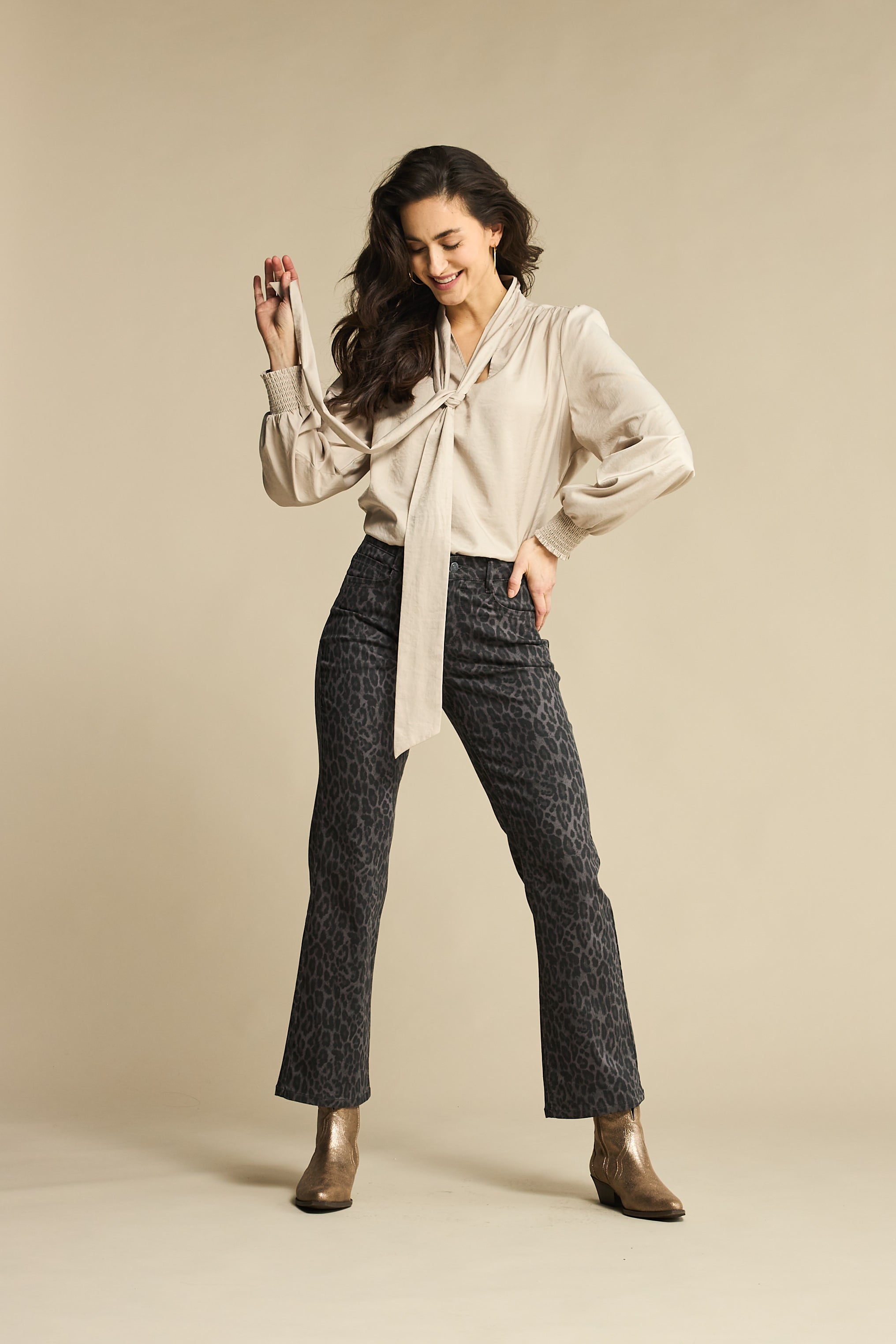 Red Button Jeans Kim Leopard Lava