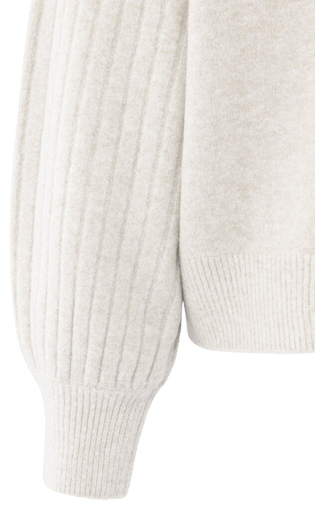 Rib Mixed Sweater YAYA Off White