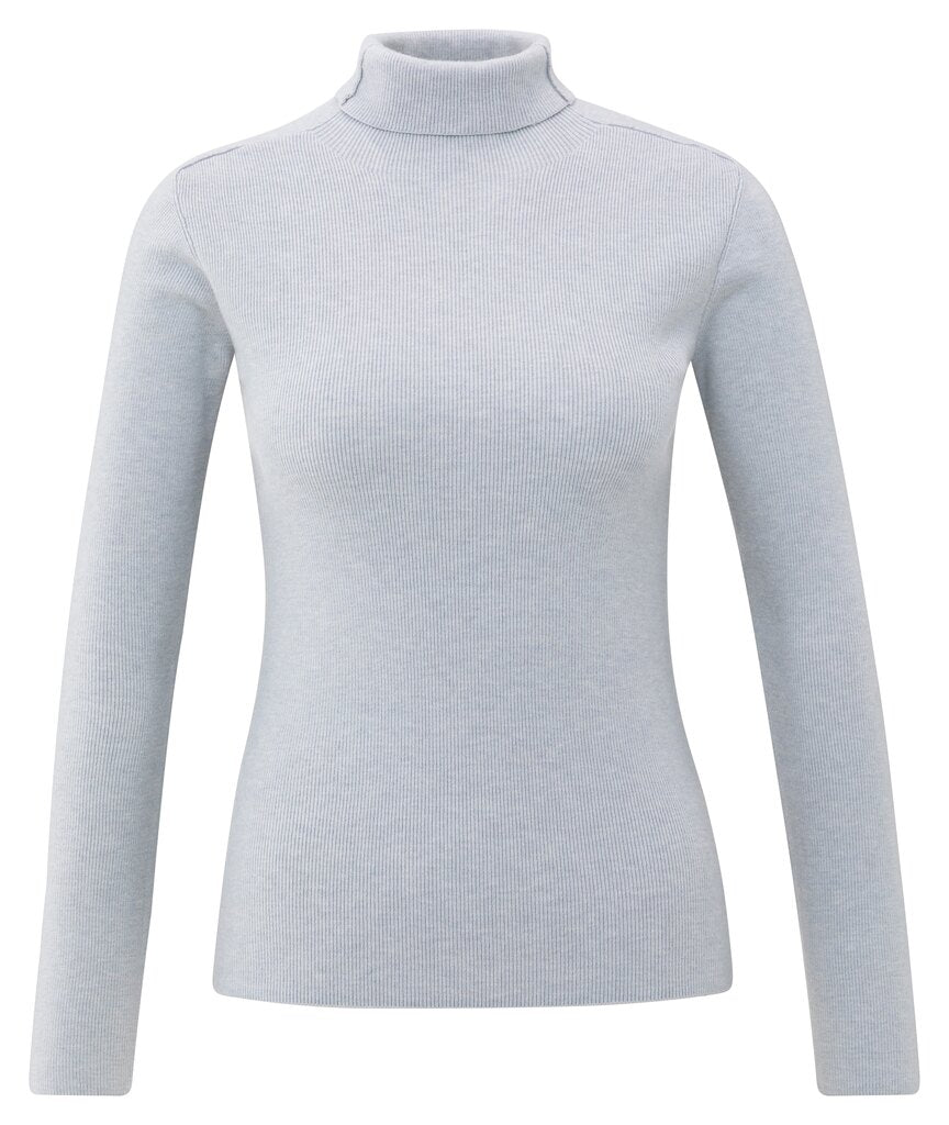 YAYA Ribtrui Col Aansluitend Secret Spaces Grey